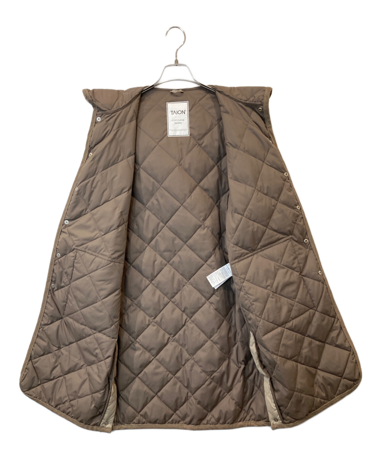 中古・古着通販】TAION (タイオン) パイピングフード ロングダウン