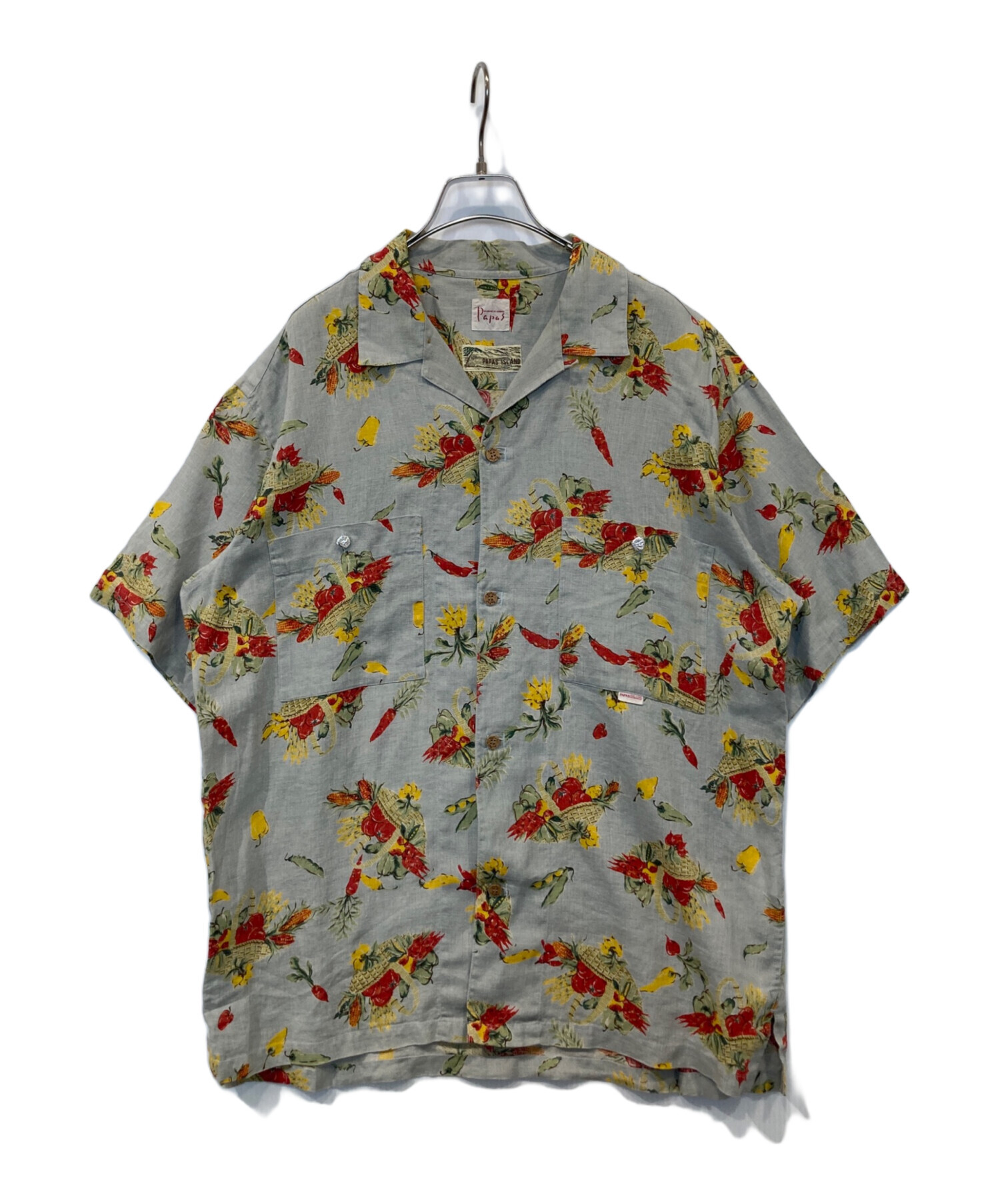 中古・古着通販】PAPAS (パパス) アロハシャツ グレー サイズ:M