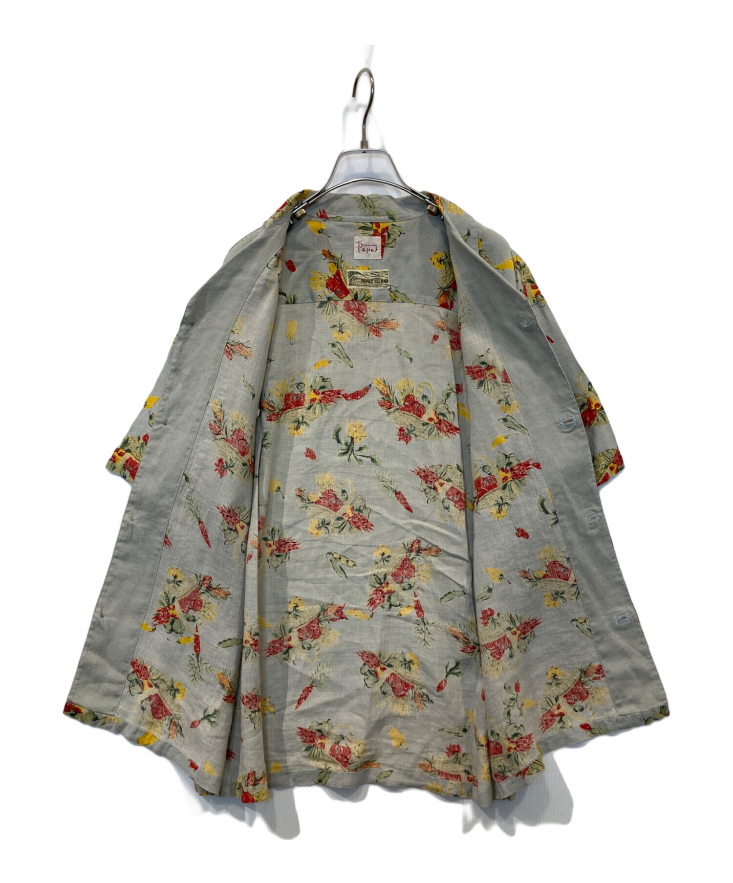 中古・古着通販】PAPAS (パパス) アロハシャツ グレー サイズ:M