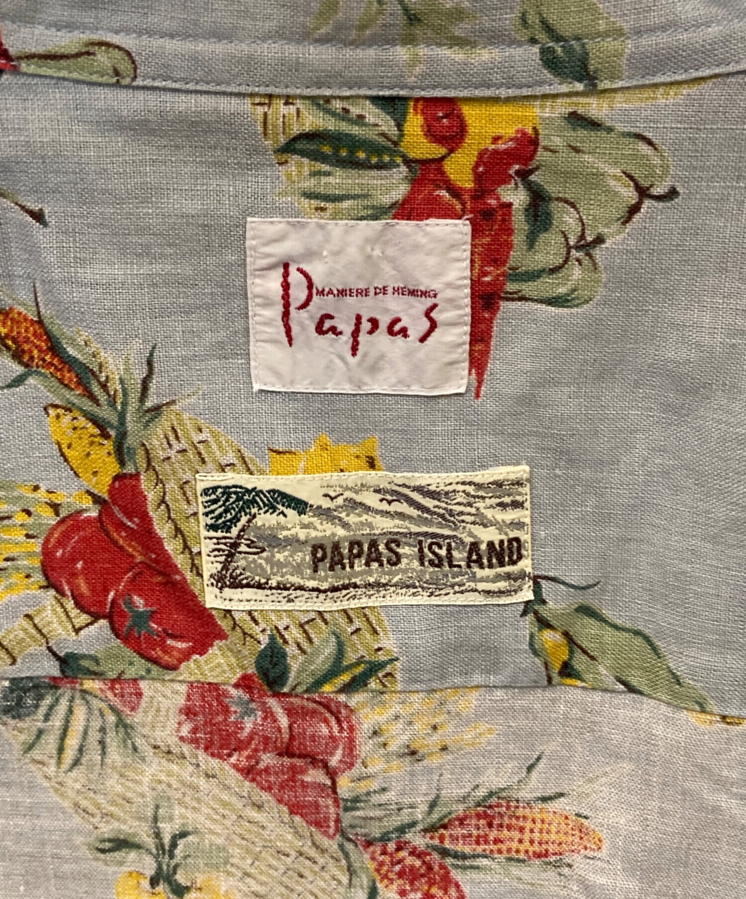 中古・古着通販】PAPAS (パパス) アロハシャツ グレー サイズ:M