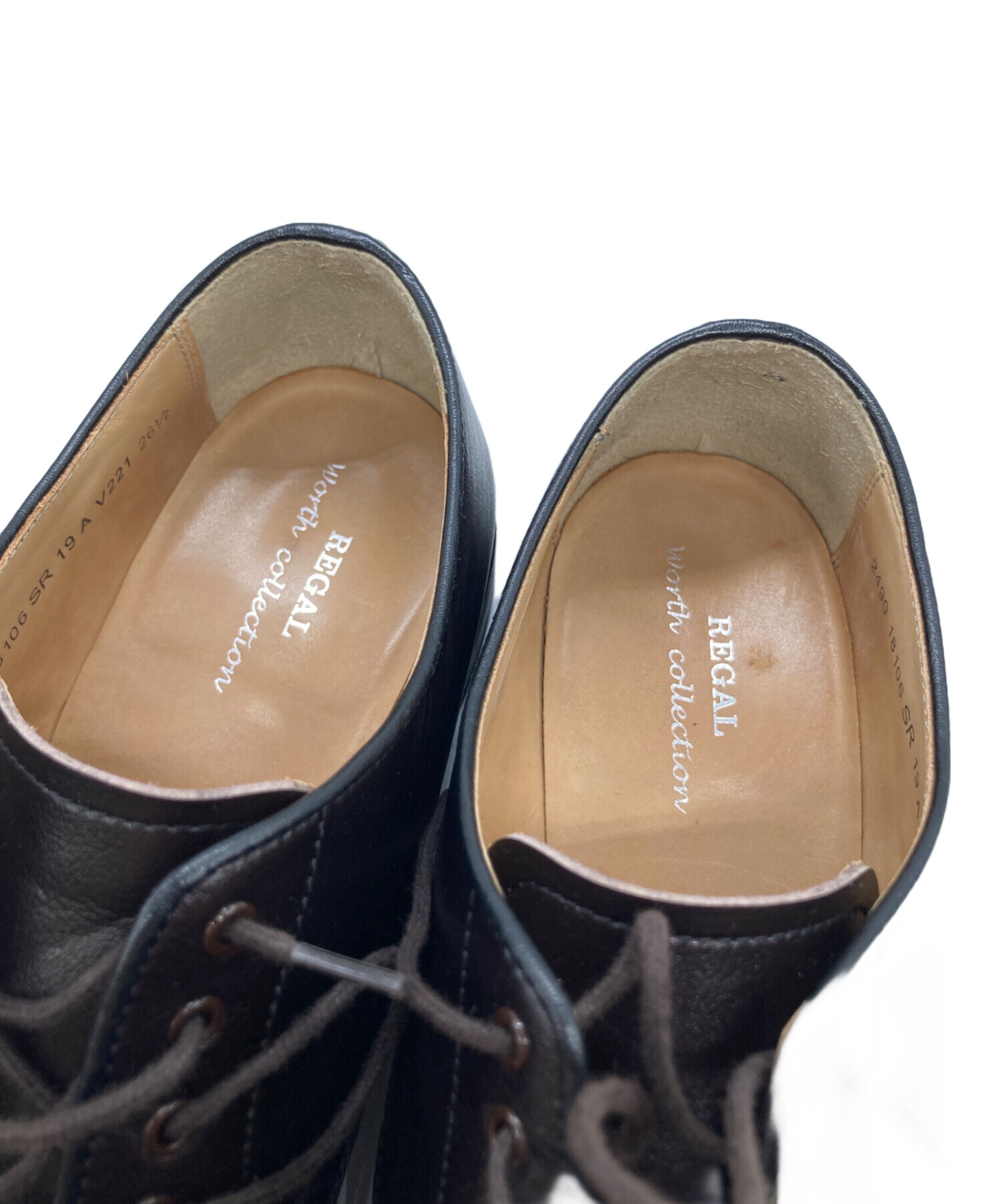 ほぼ未使用 REGAL 16FLCC Uチップ ブラック 24.5 中古・古着通販】REGAL (リーガル) Uチップレザーシューズ 2490