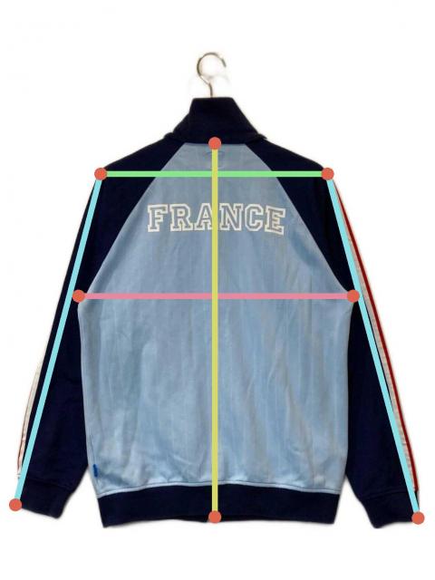 激レア希少総柄☆アディダス トラックジャケット トレフォイル サイズXO ブルー 激レア希少総柄☆アディダス トラックジャケット トレフォイル サイズ