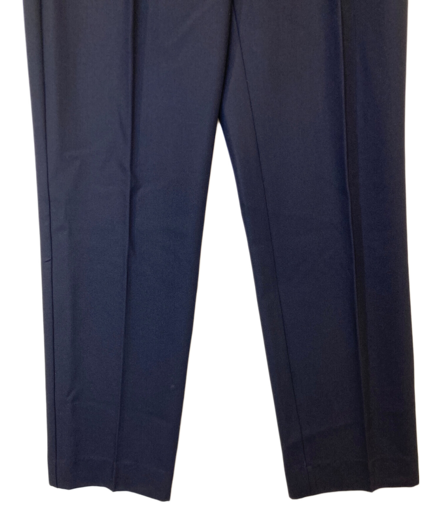 【新品】✨ ステラ・マッカートニー・ウールストレートパンツ・36 ネイビー 中古・古着通販】STELLA McCARTNEY (ステラマッカートニー) スラックス