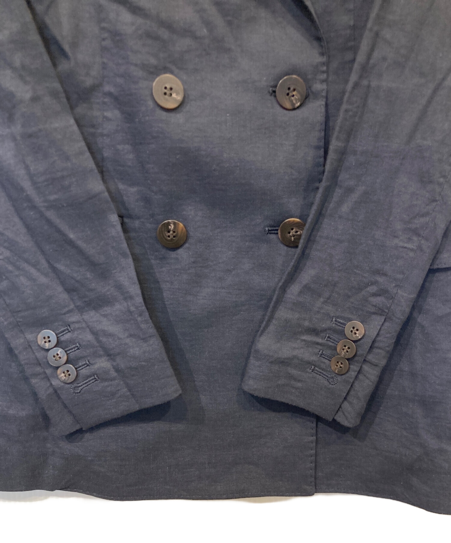 中古・古着通販】theory (セオリー) リネン混セットアップ ネイビー