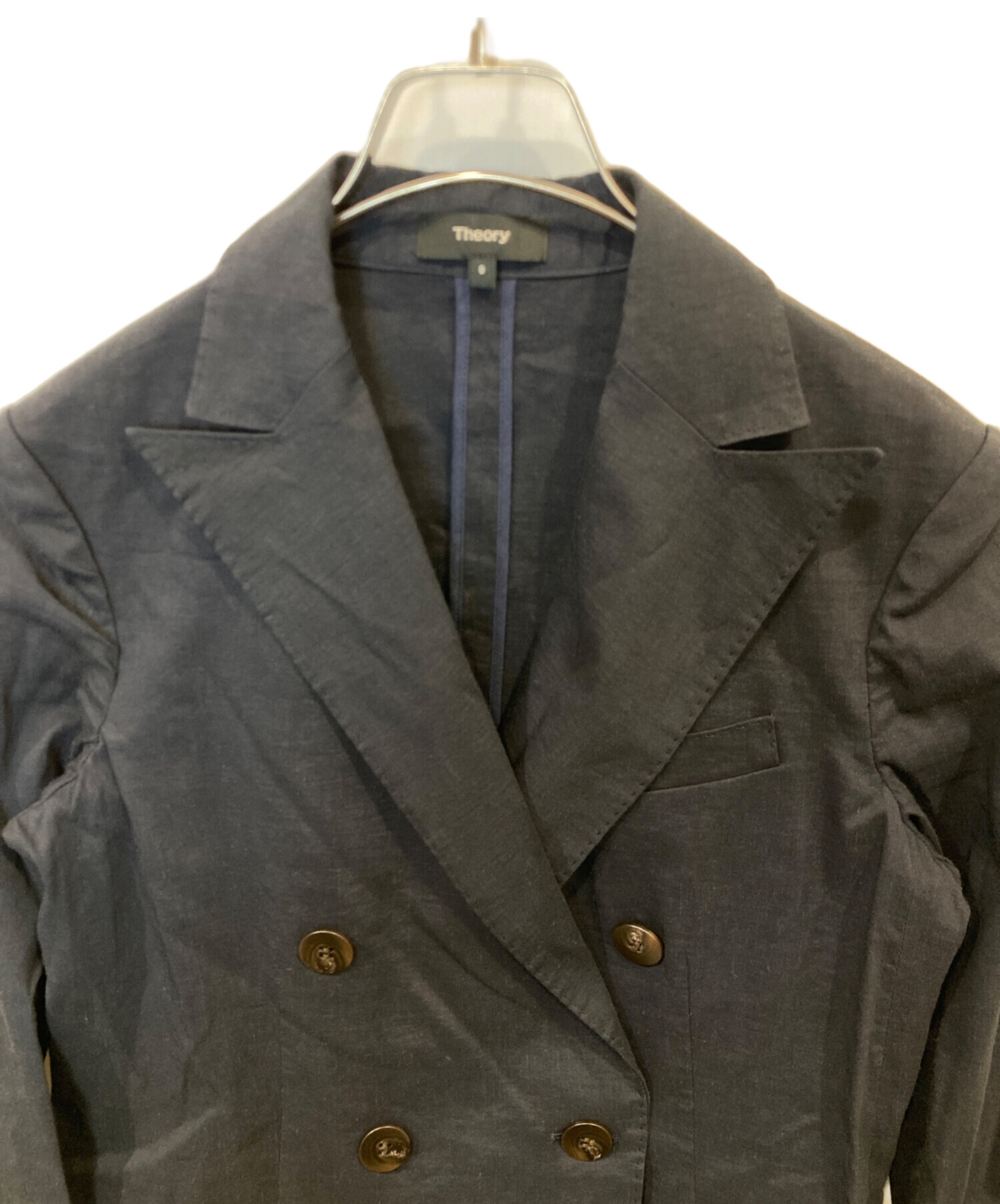 中古・古着通販】theory (セオリー) リネン混セットアップ ネイビー
