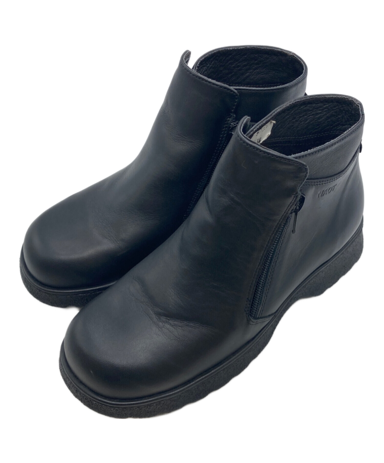 中古・古着通販】NAOT (ナオト) サイドジップブーツ ブラック サイズ 