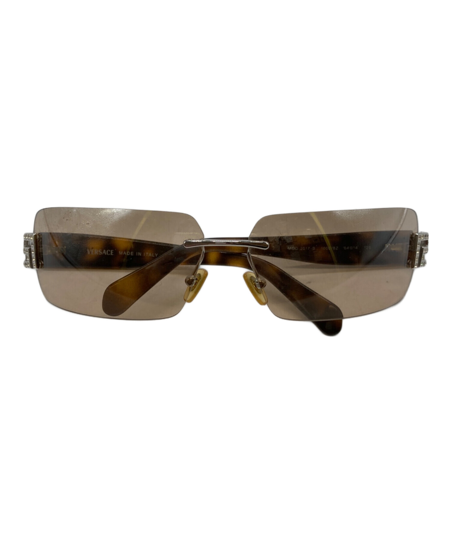 VERSACE ヴェルサーチ サングラス レディース 【古着】【中古】 中古・古着通販】VERSACE (ヴェルサーチェ) リムレスサイドロゴ