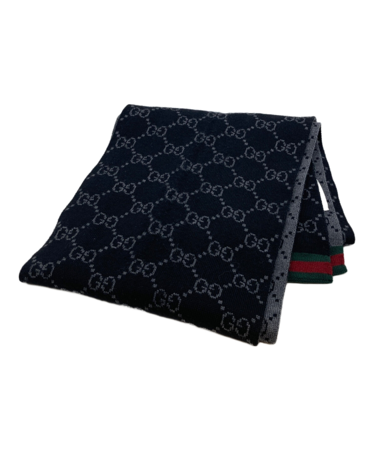 中古・古着通販】GUCCI (グッチ) GG柄ウールマフラー 325806 3G206