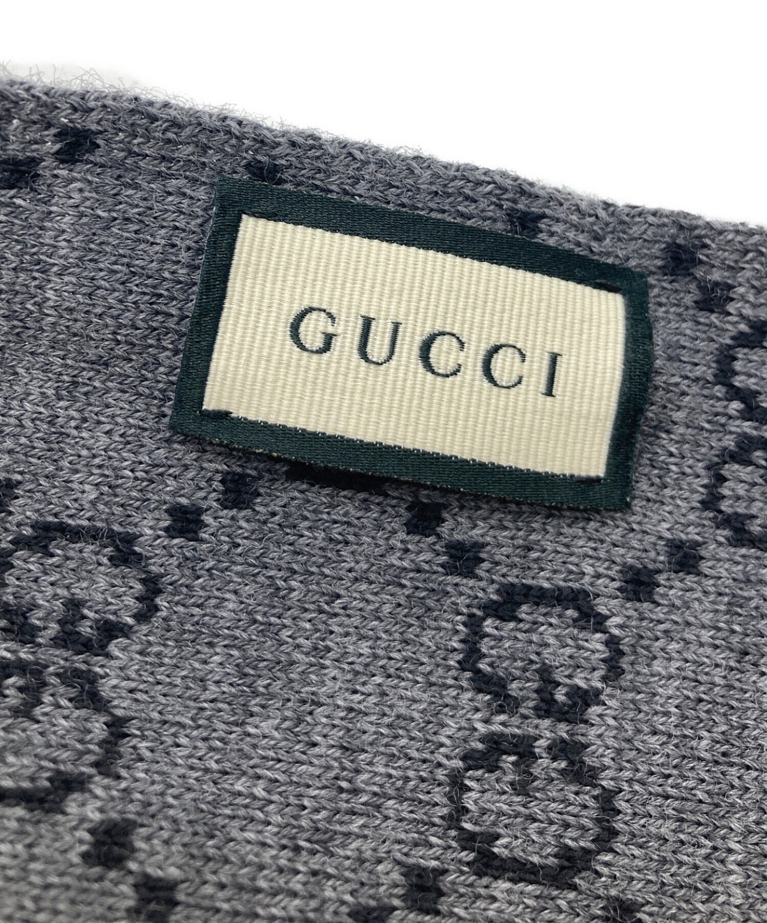 中古・古着通販】GUCCI (グッチ) GG柄ウールマフラー 325806 3G206