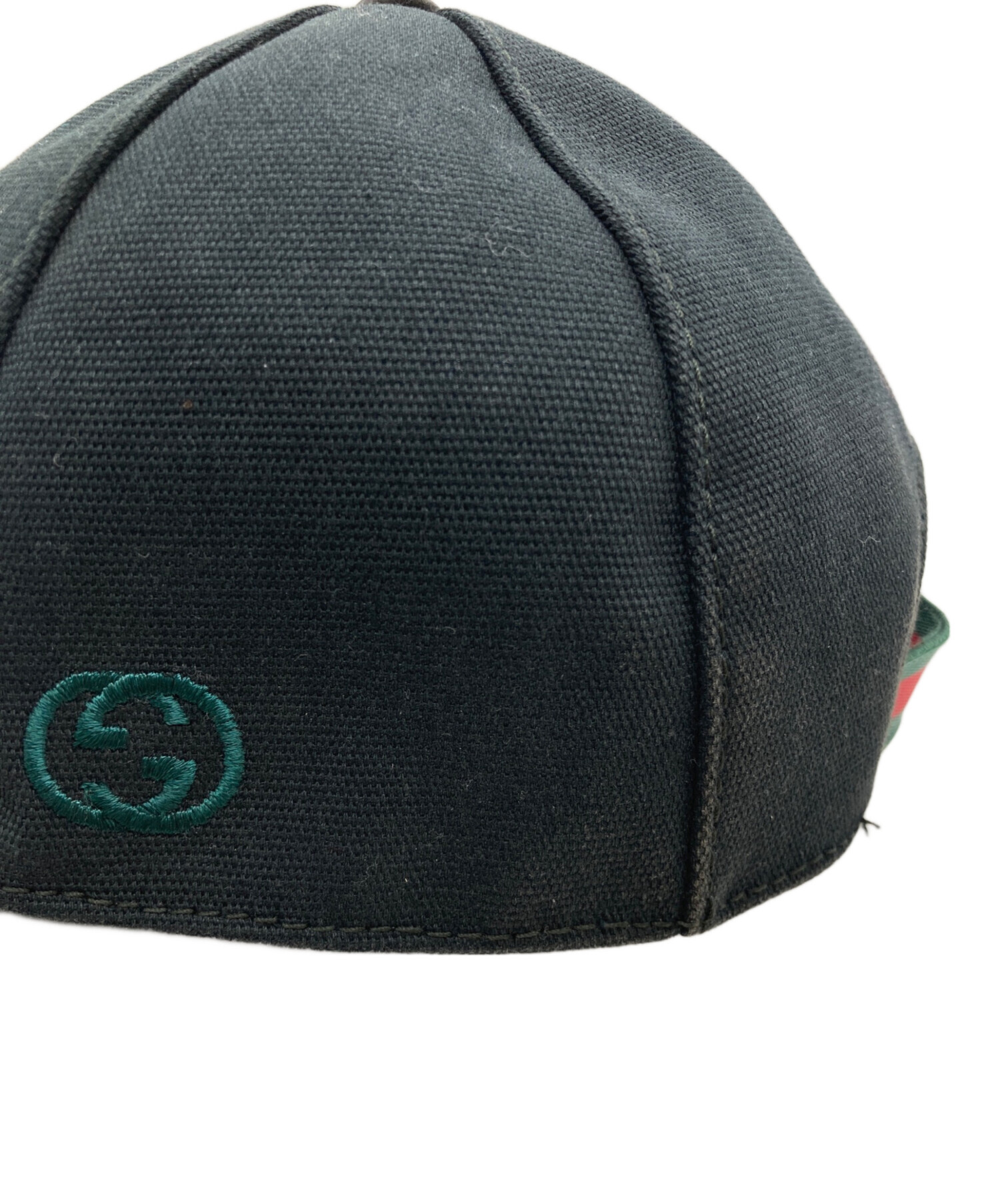 Gucci グッチ ブラック GGパターン キャップ 帽子 中古・古着通販】GUCCI (グッチ) GG刺繍キャンバスキャップ