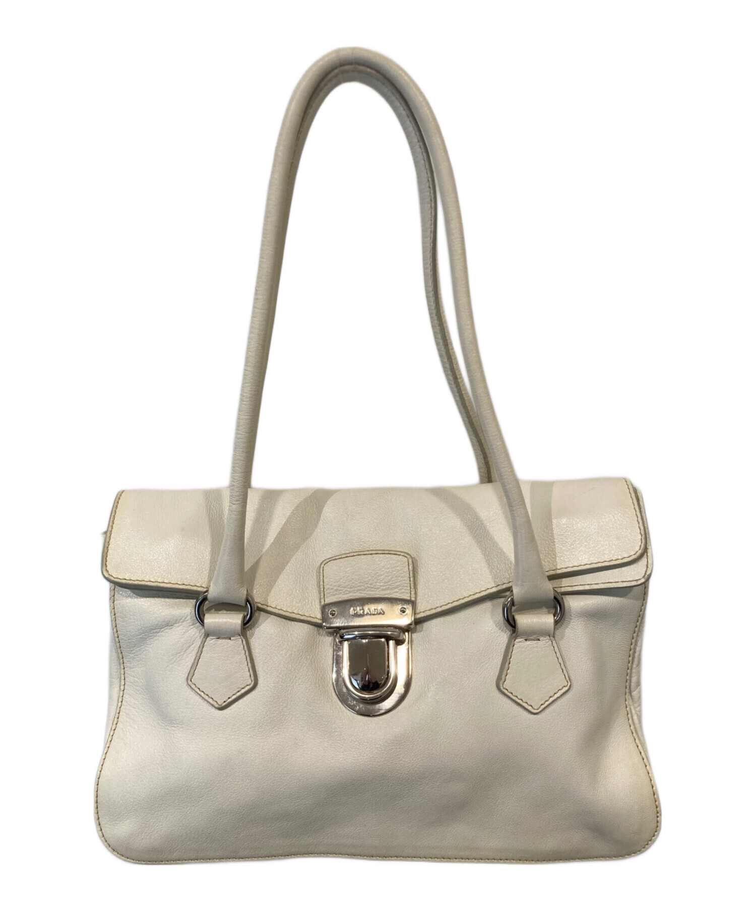 中古・古着通販】PRADA (プラダ) BUFFALO EASY レザーハンドバッグ