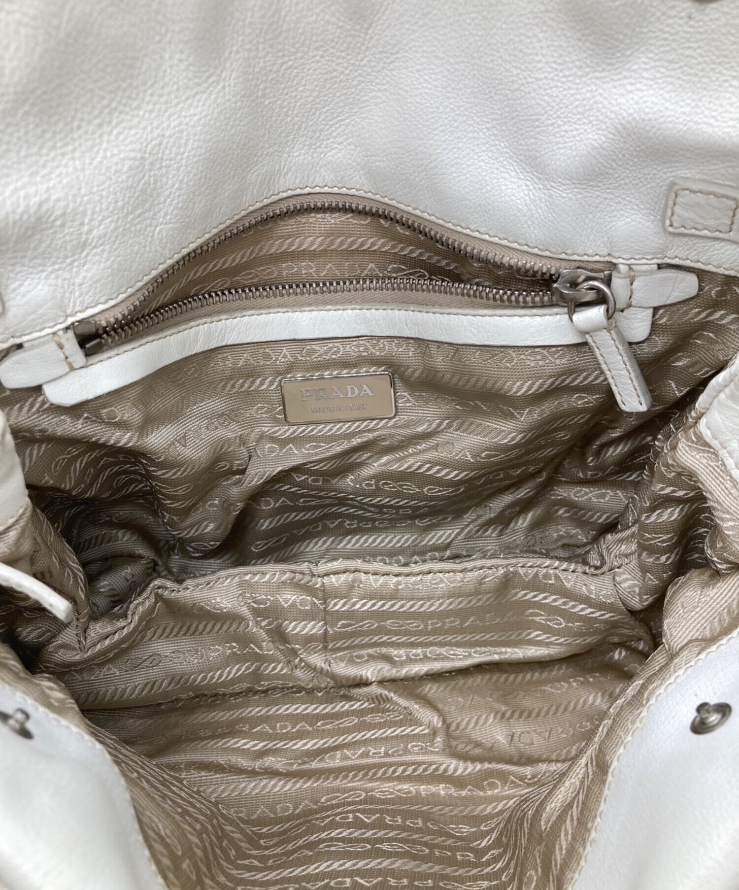 中古・古着通販】PRADA (プラダ) BUFFALO EASY レザーハンドバッグ