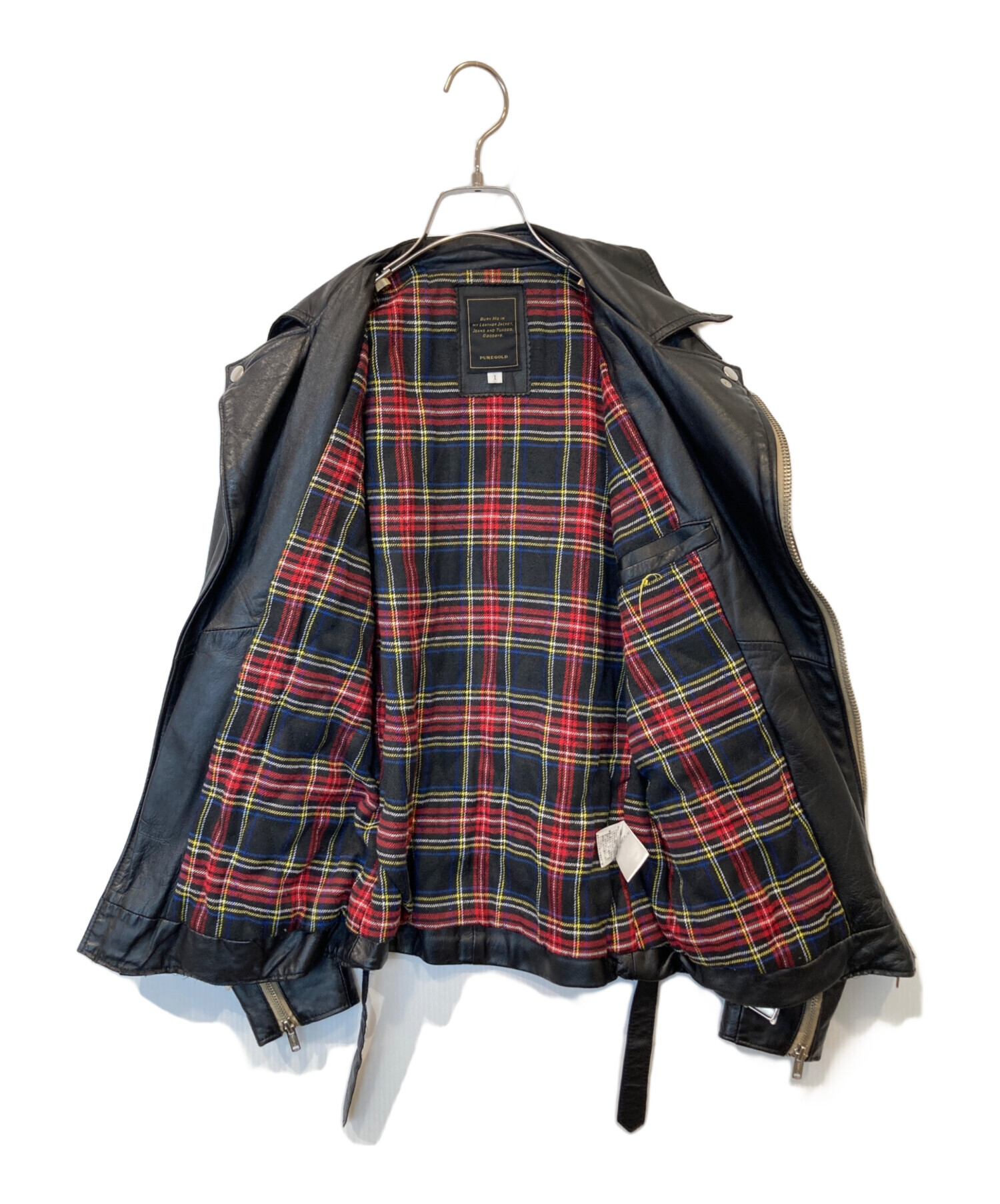 中古・古着通販】pure gold (ピュアゴールド) ダブルライダース