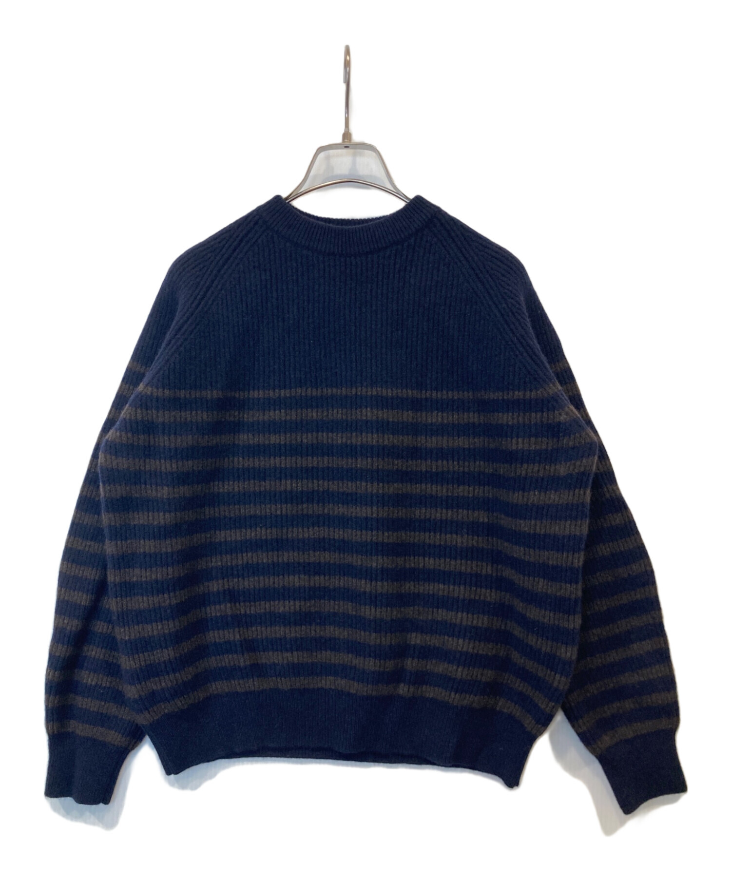 中古・古着通販】Drawer (ドゥロワー) カシミヤ混ボーダーリブニット