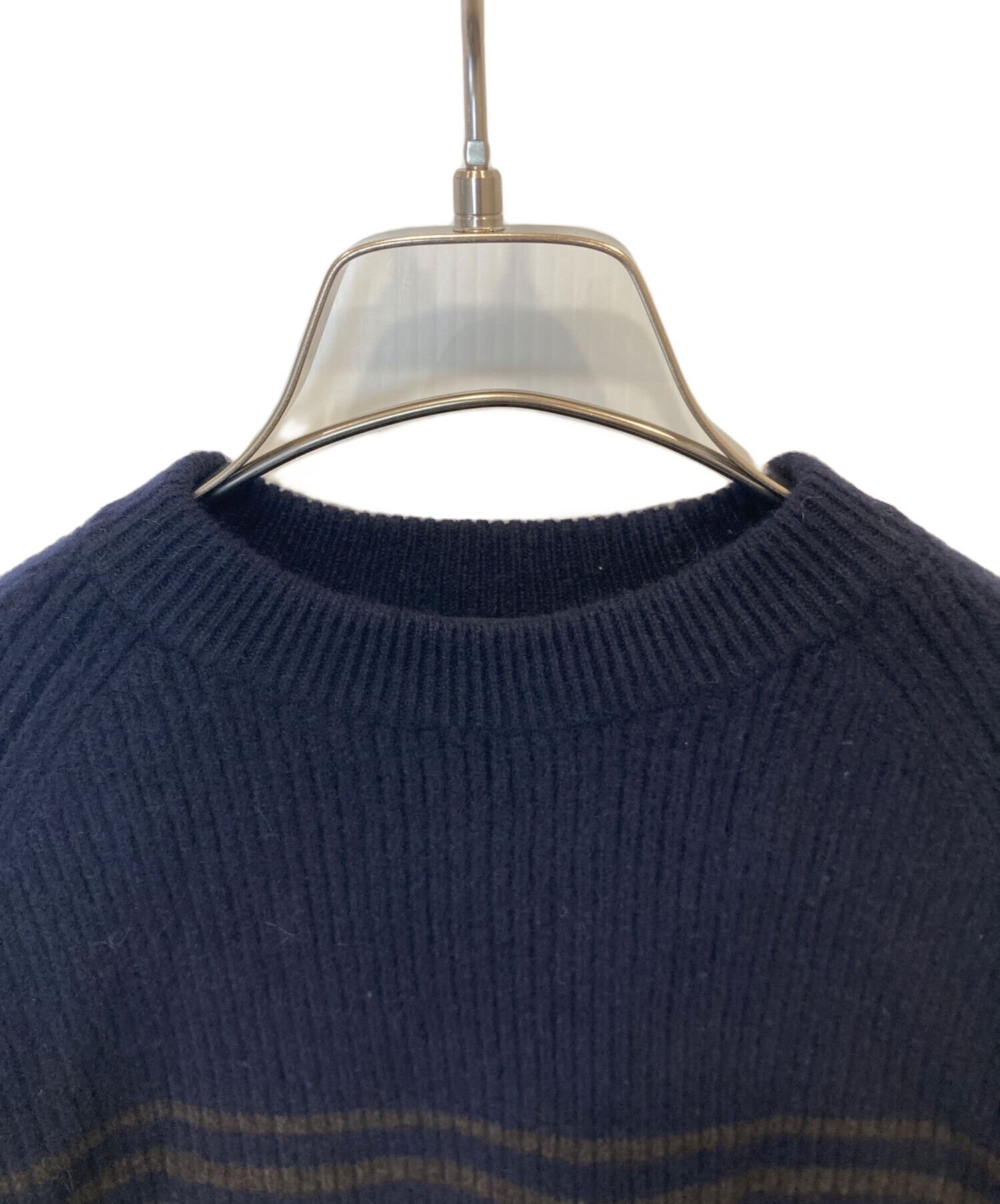 中古・古着通販】Drawer (ドゥロワー) カシミヤ混ボーダーリブニット