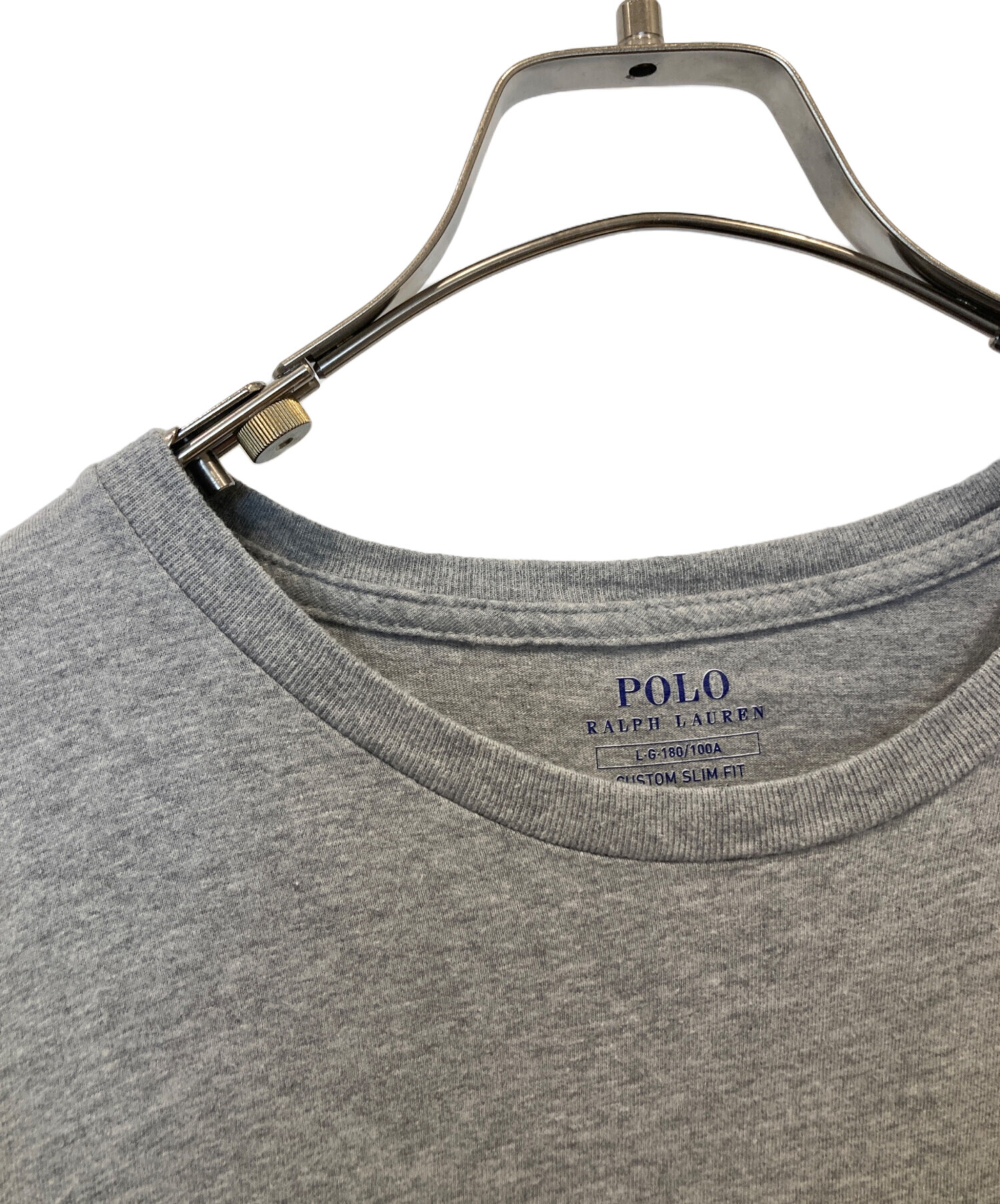 美品 POLO RALPH LAUREN ポロラルフローレン CUSTOM SLIM FIT ポロベア ポロシャツ XS グレー レディース 古着 中古 USED 中古・古着通販】POLO RALPH LAUREN (ポロ・ラルフローレン