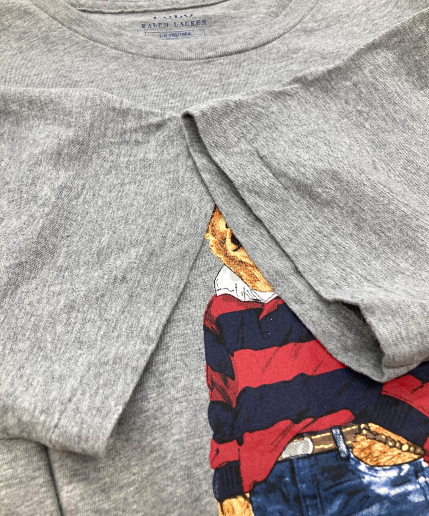 けんちゃん様リクエスト♪　 ポロベアTシャツ L グレー 中古・古着通販】POLO RALPH LAUREN (ポロ・ラルフローレン) ポロベアT