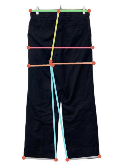 中古・古着通販】COMOLI (コモリ) コットンギャバ ワークパンツ X01