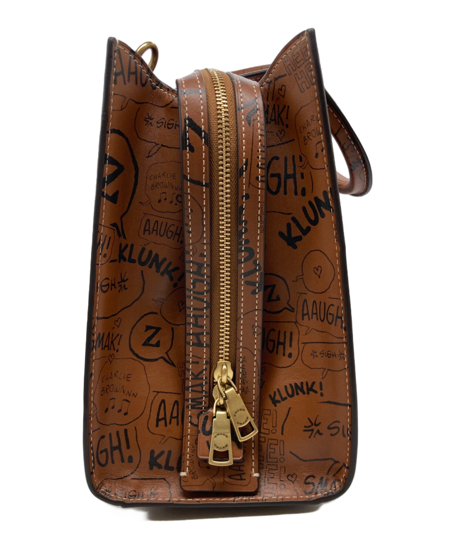 中古・古着通販】COACH (コーチ) PEANUTS (ピーナッツ) ローグ バッグ