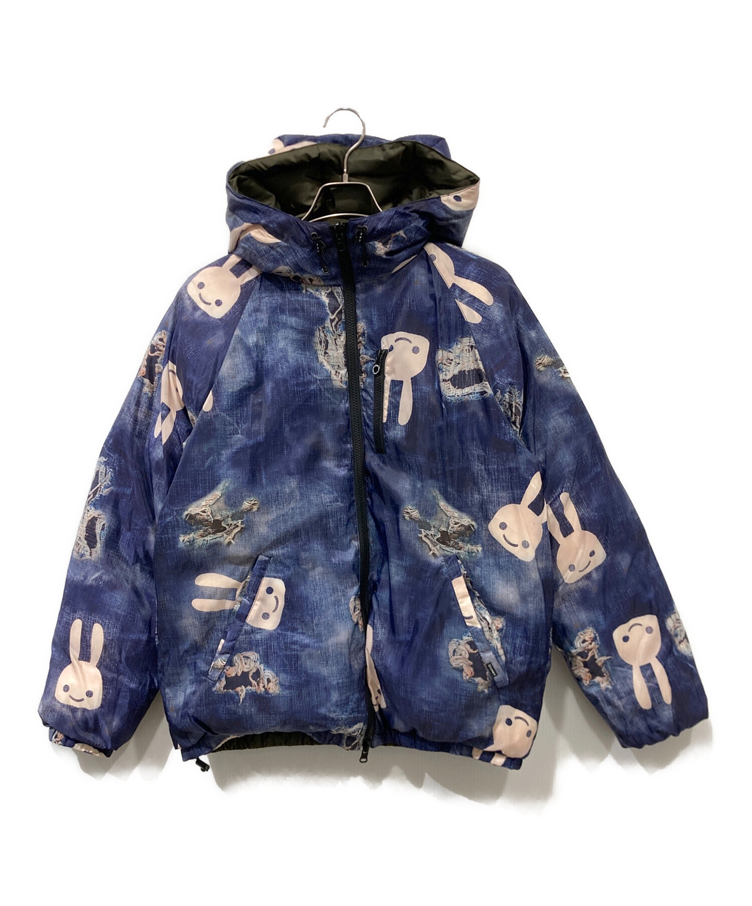 中古・古着通販】CUNE (キューン) デニムの柄のリバーシブルダウン