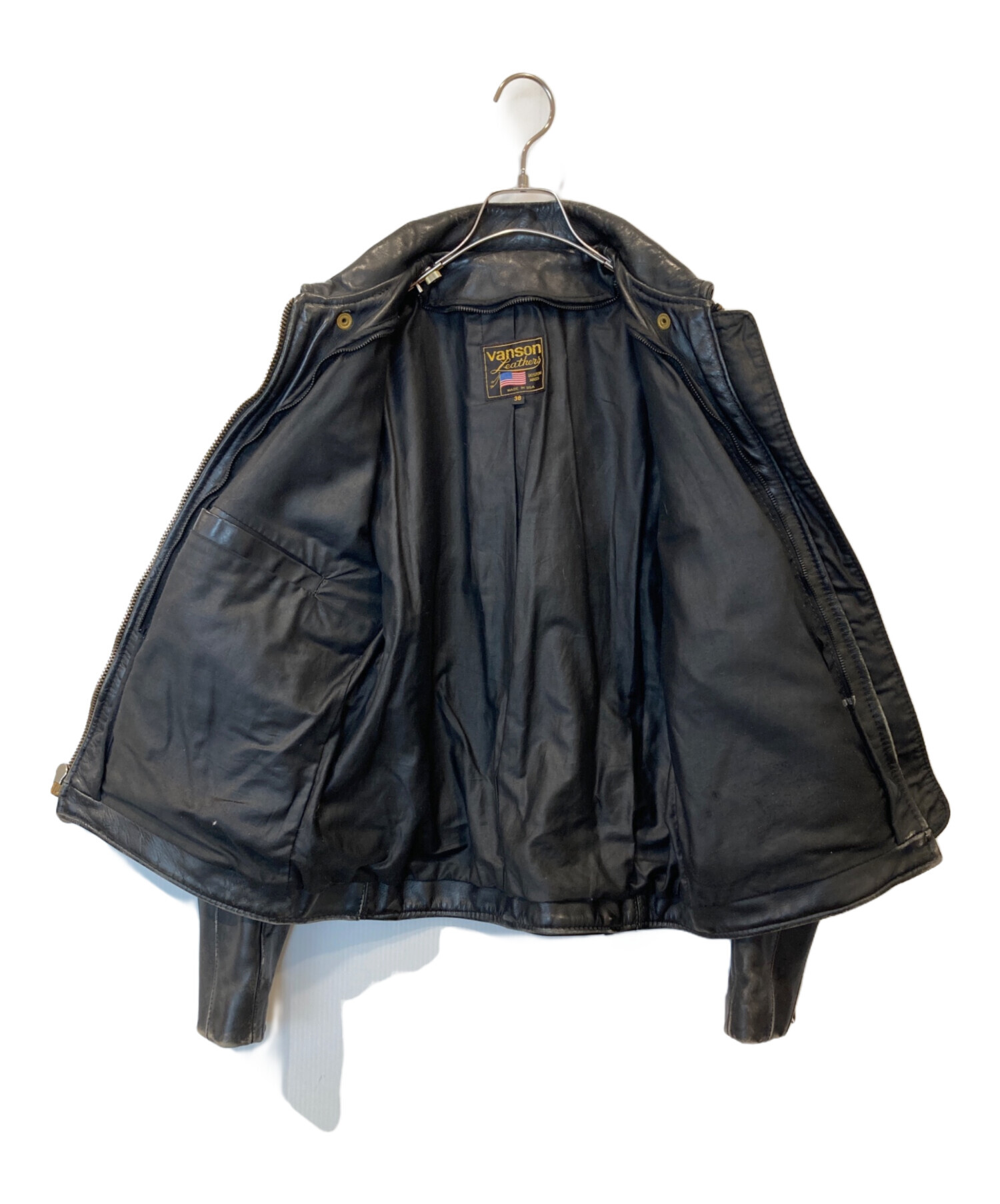 中古・古着通販】VANSON (バンソン) F レザーライダースジャケット