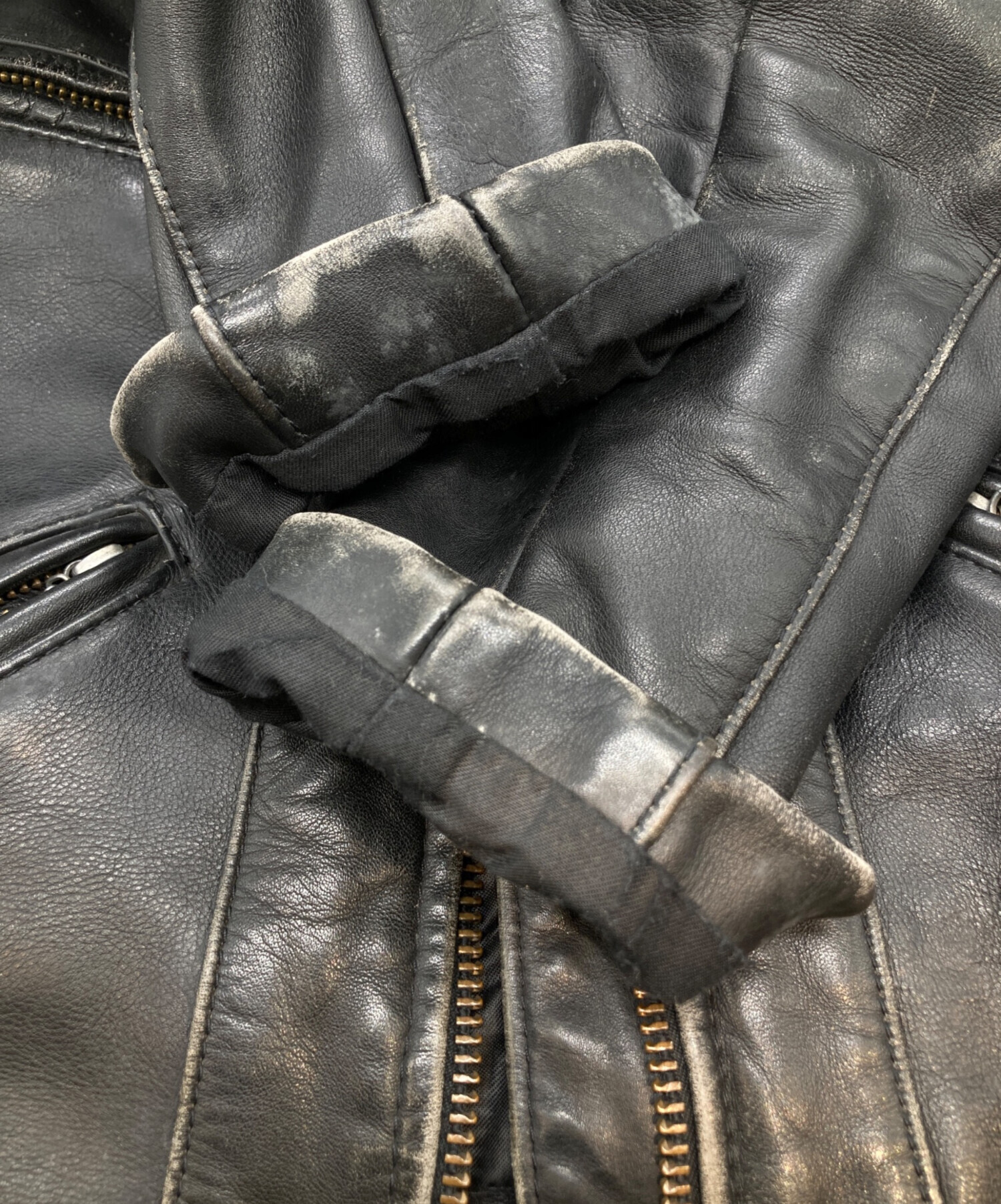 中古・古着通販】VANSON (バンソン) F レザーライダースジャケット