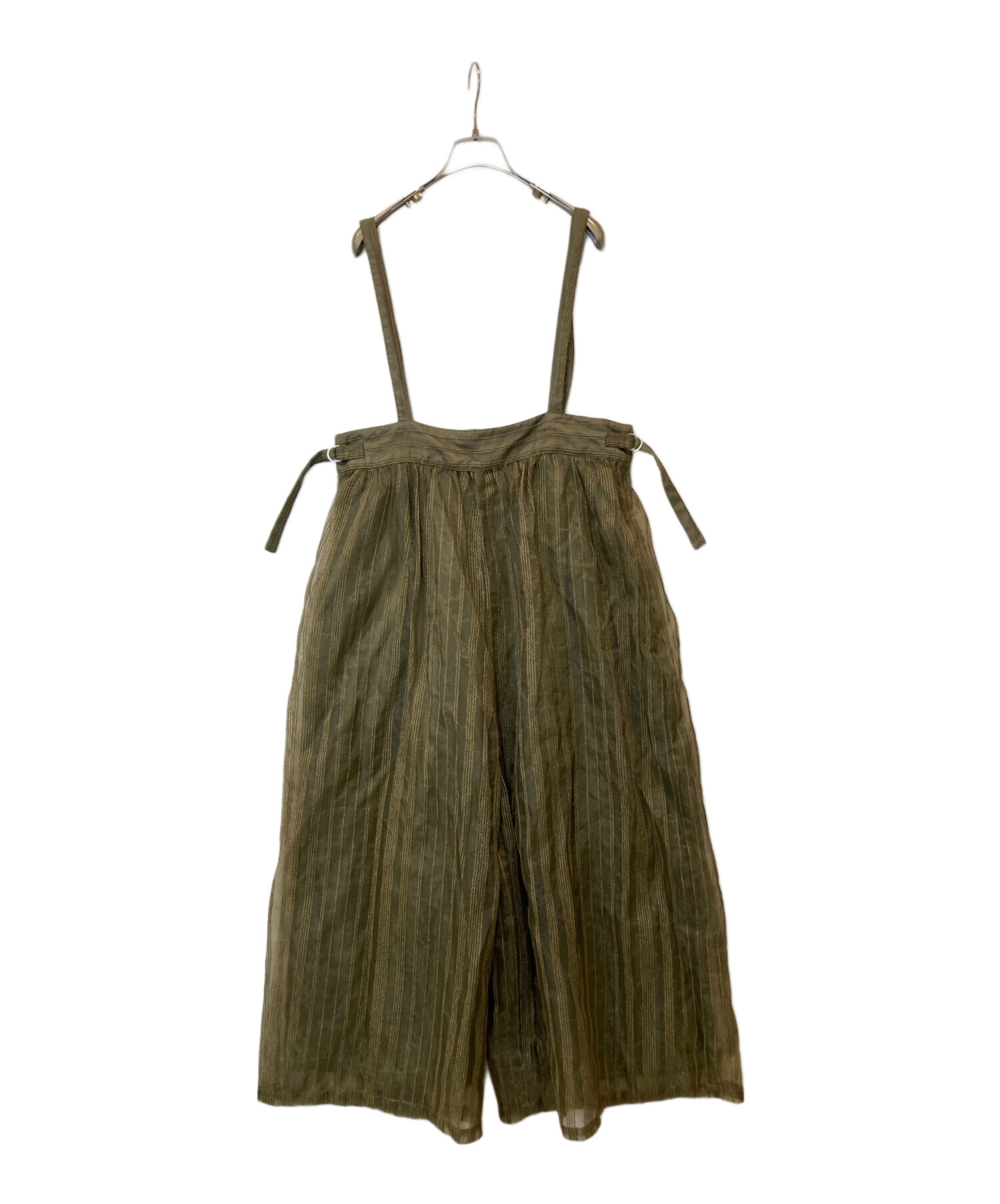 中古・古着通販】AMERI (アメリ) SHEER STRIPE SUSPENDER PANTS シアー