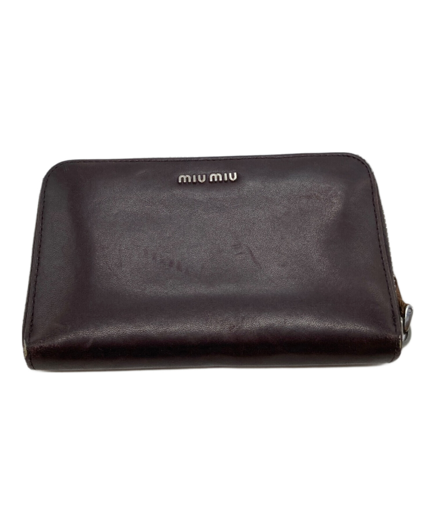 miu miu（ミュウミュウ） 長財布 クロコ型押し ラウンドジップ