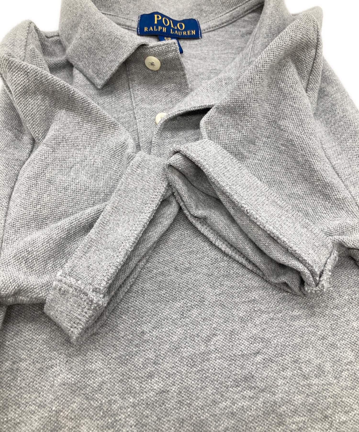 POLO ラルフローレン ポロシャツ 90s 90年代 グレー ロゴ刺繍 新品 中古・古着通販】POLO RALPH LAUREN (ポロ・ラルフローレン) ワン