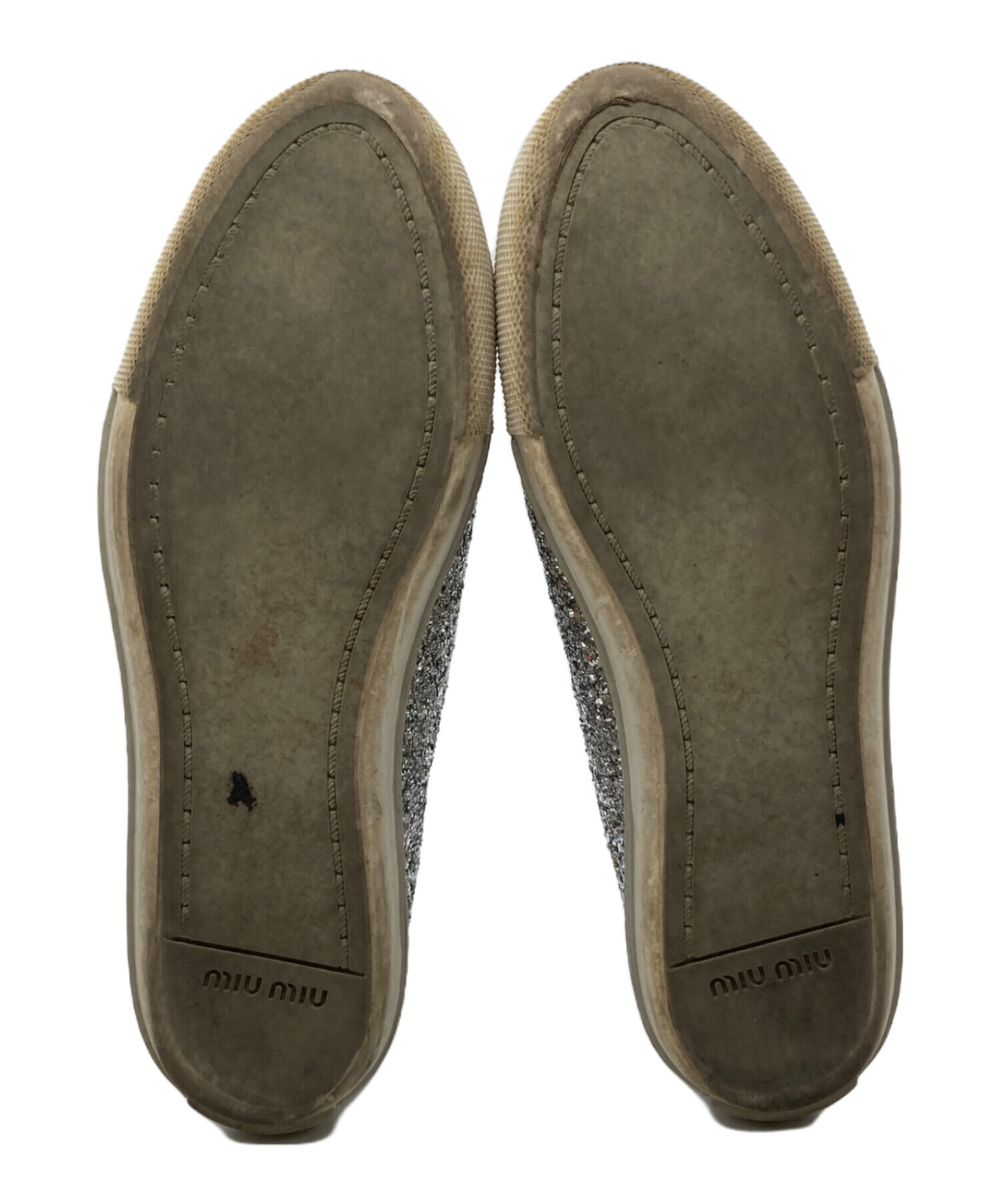 中古・古着通販】MIU MIU (ミュウミュウ) メタルトゥ ラメ グリッター