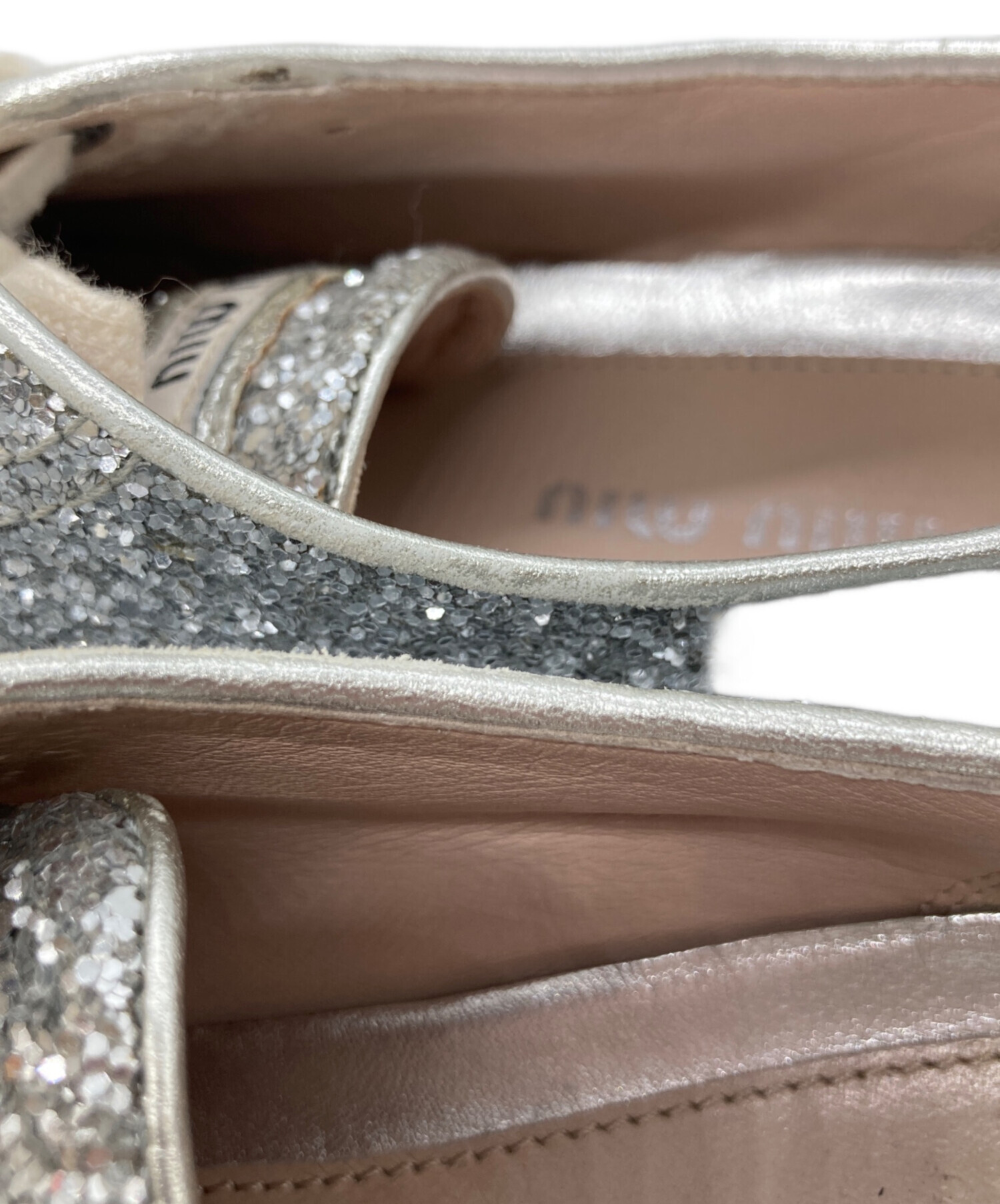 中古・古着通販】MIU MIU (ミュウミュウ) メタルトゥ ラメ グリッター