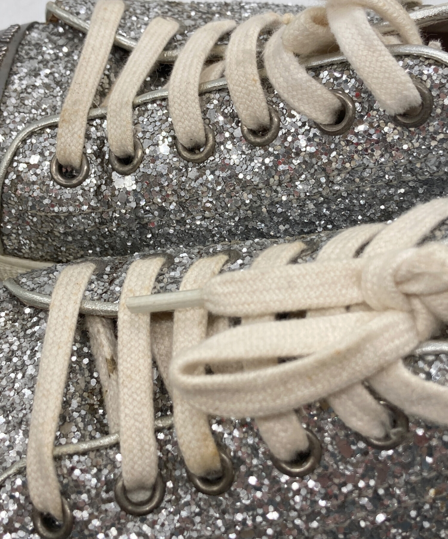 中古・古着通販】MIU MIU (ミュウミュウ) メタルトゥ ラメ グリッター