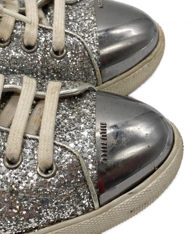 中古・古着通販】MIU MIU (ミュウミュウ) メタルトゥ ラメ グリッター