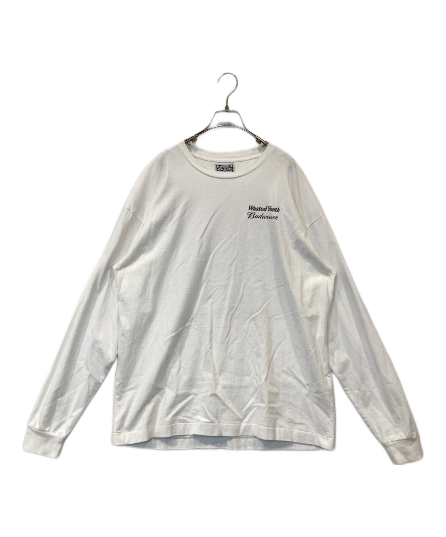 Wasted Youth BudweiserロングスリーブTシャツ ホワイト 中古・古着通販】Wasted Youth (ウェイステッドユース) BUDWEISER