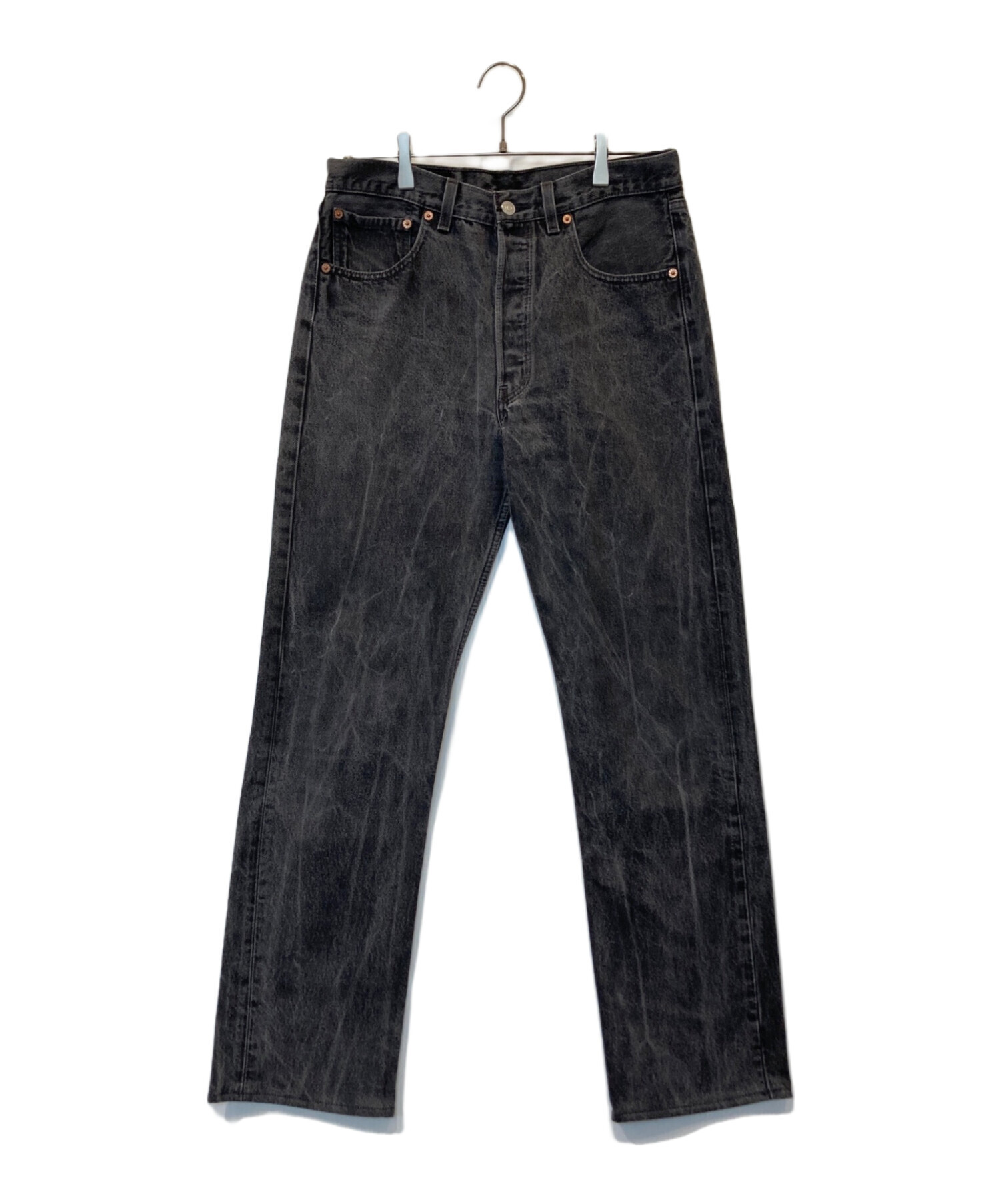 中古・古着通販】LEVI'S (リーバイス) 先染め501ブラックデニムパンツ