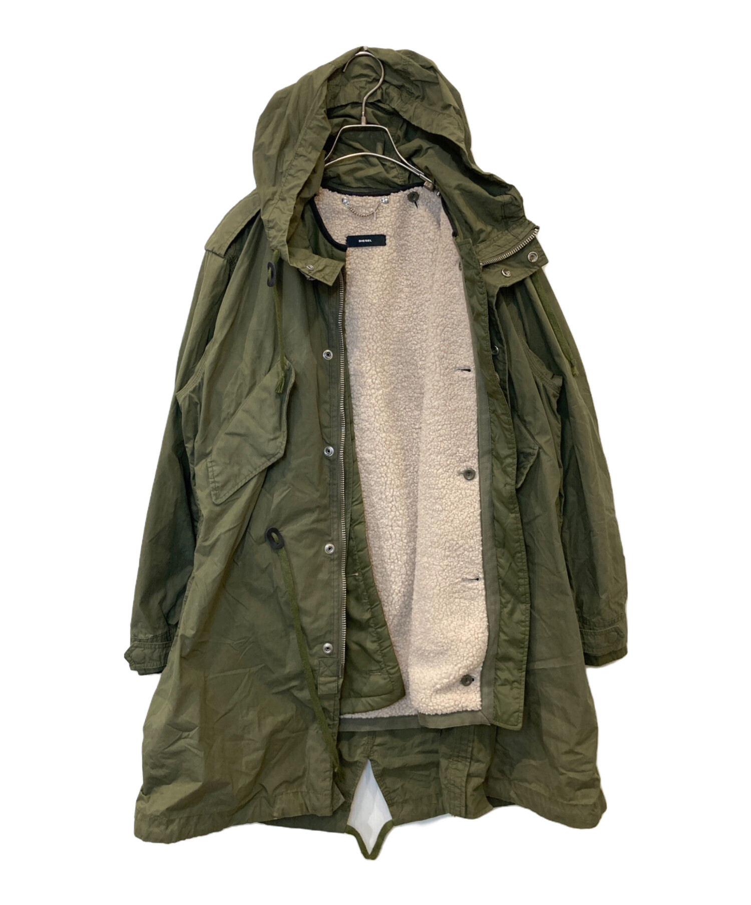 中古・古着通販】DIESEL (ディーゼル) ライナー付モッズコート カーキ