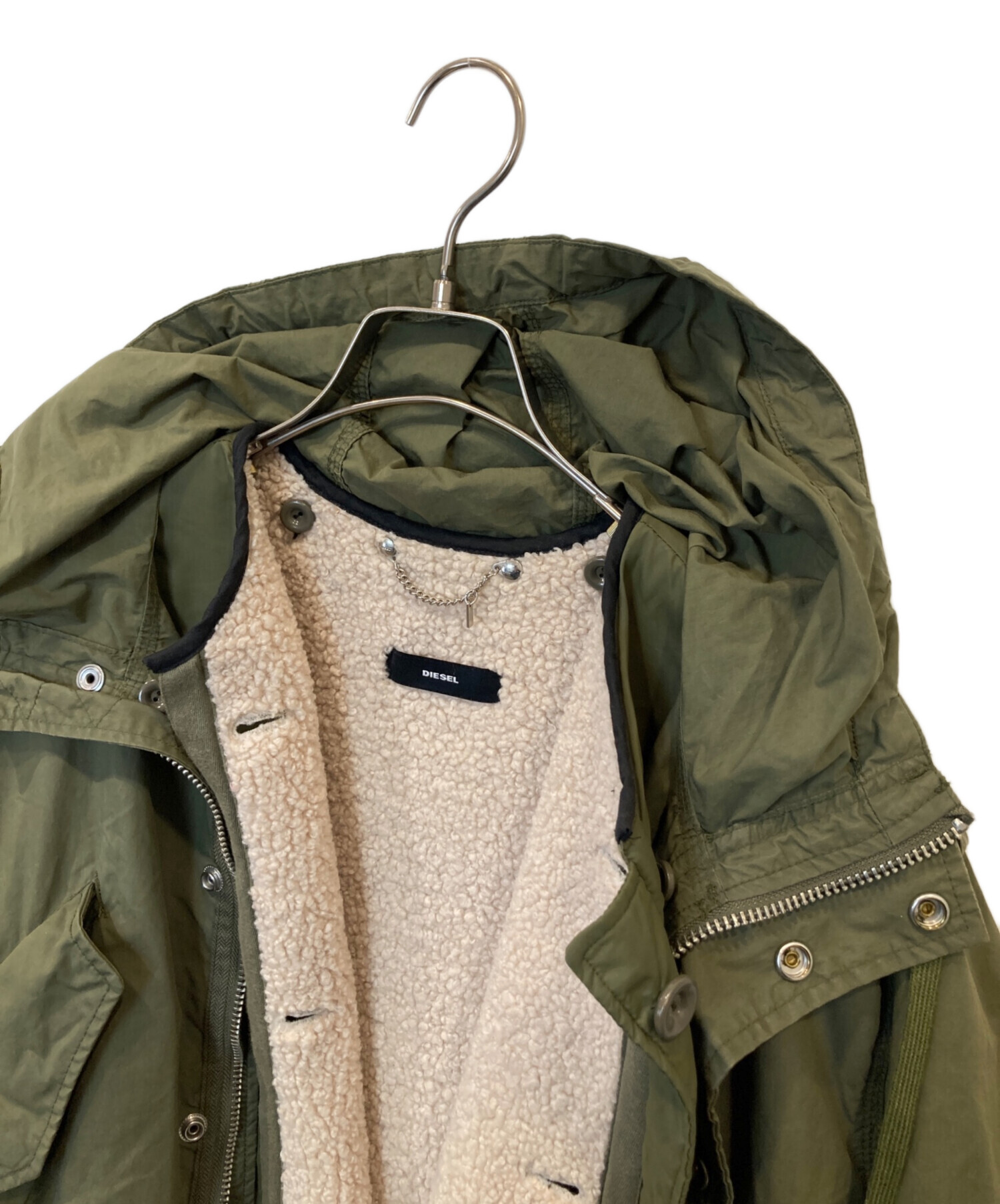 中古・古着通販】DIESEL (ディーゼル) ライナー付モッズコート カーキ