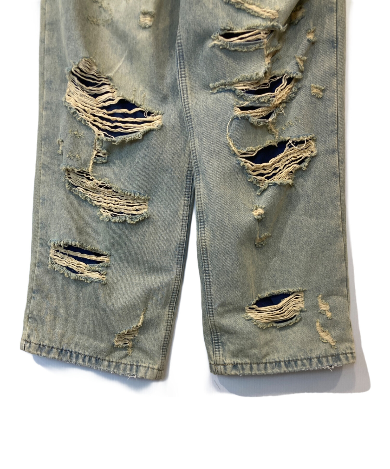 中古・古着通販】MIJKO (ミコ) ダメージデニムパンツ インディゴ