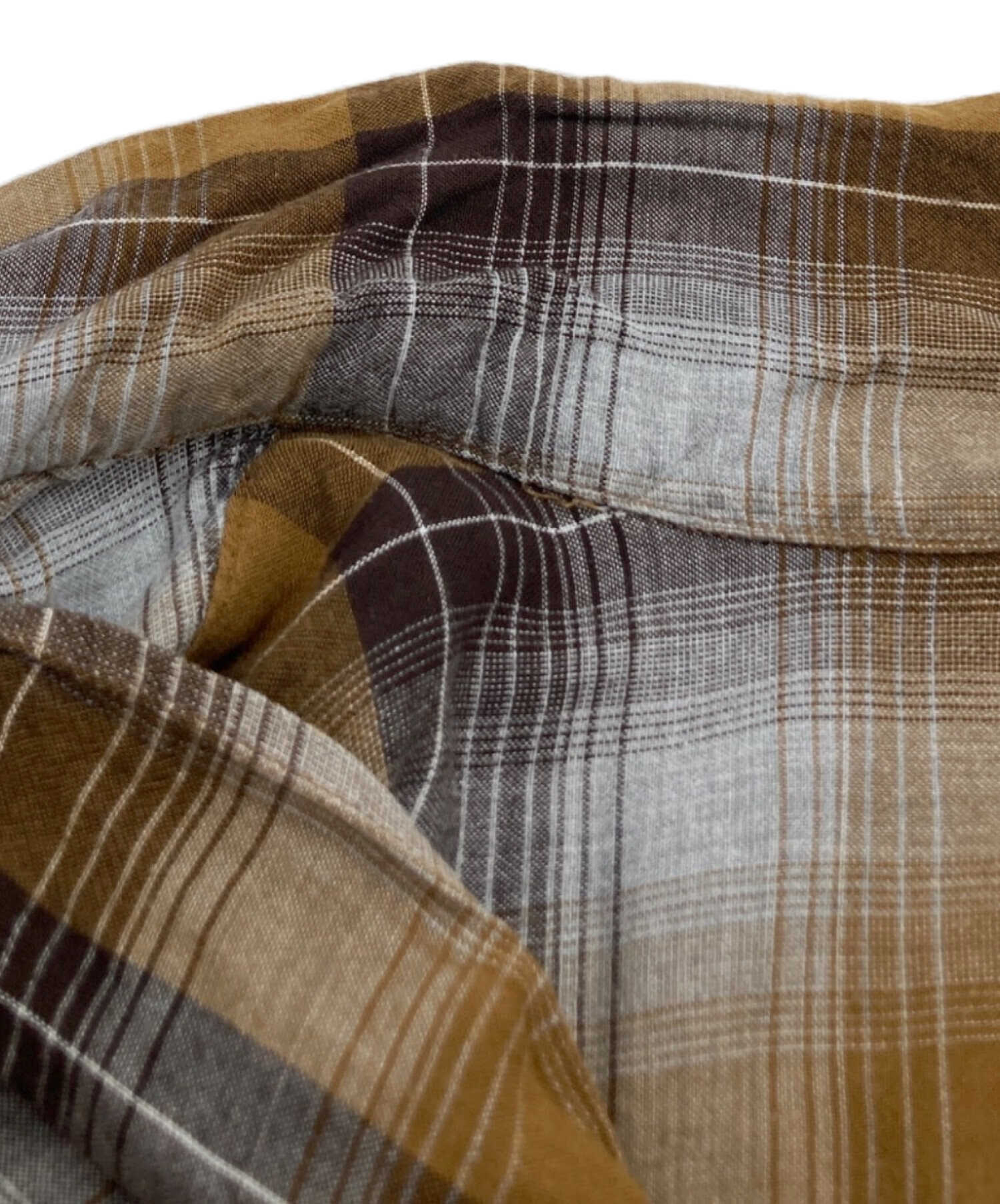 中古・古着通販】gold (ゴールド) RAYON CHECK L/S OPEN SHIRTレーヨン