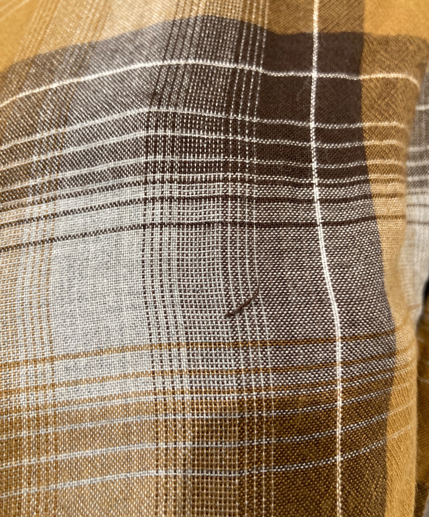 中古・古着通販】gold (ゴールド) RAYON CHECK L/S OPEN SHIRTレーヨン