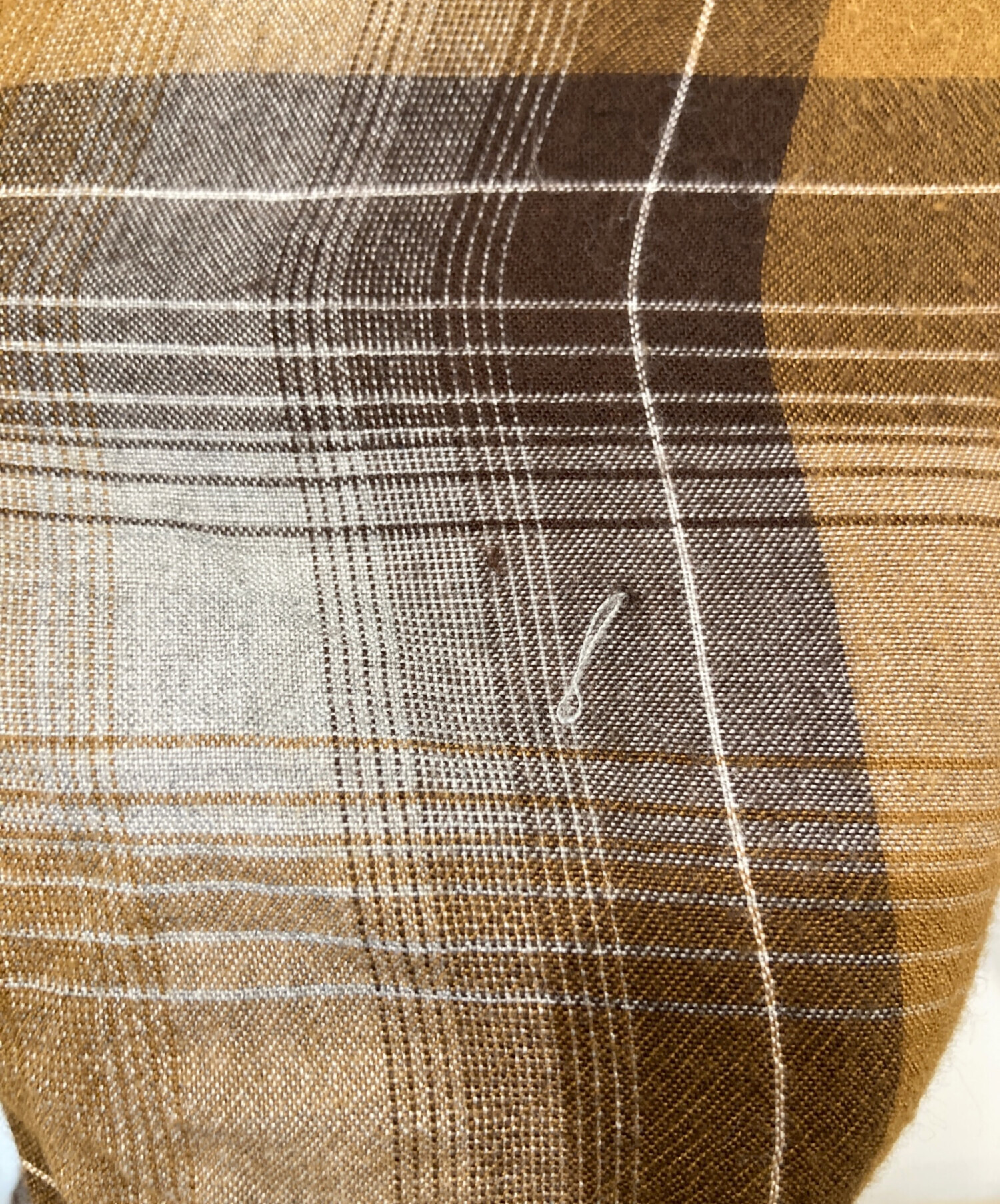 中古・古着通販】gold (ゴールド) RAYON CHECK L/S OPEN SHIRTレーヨン
