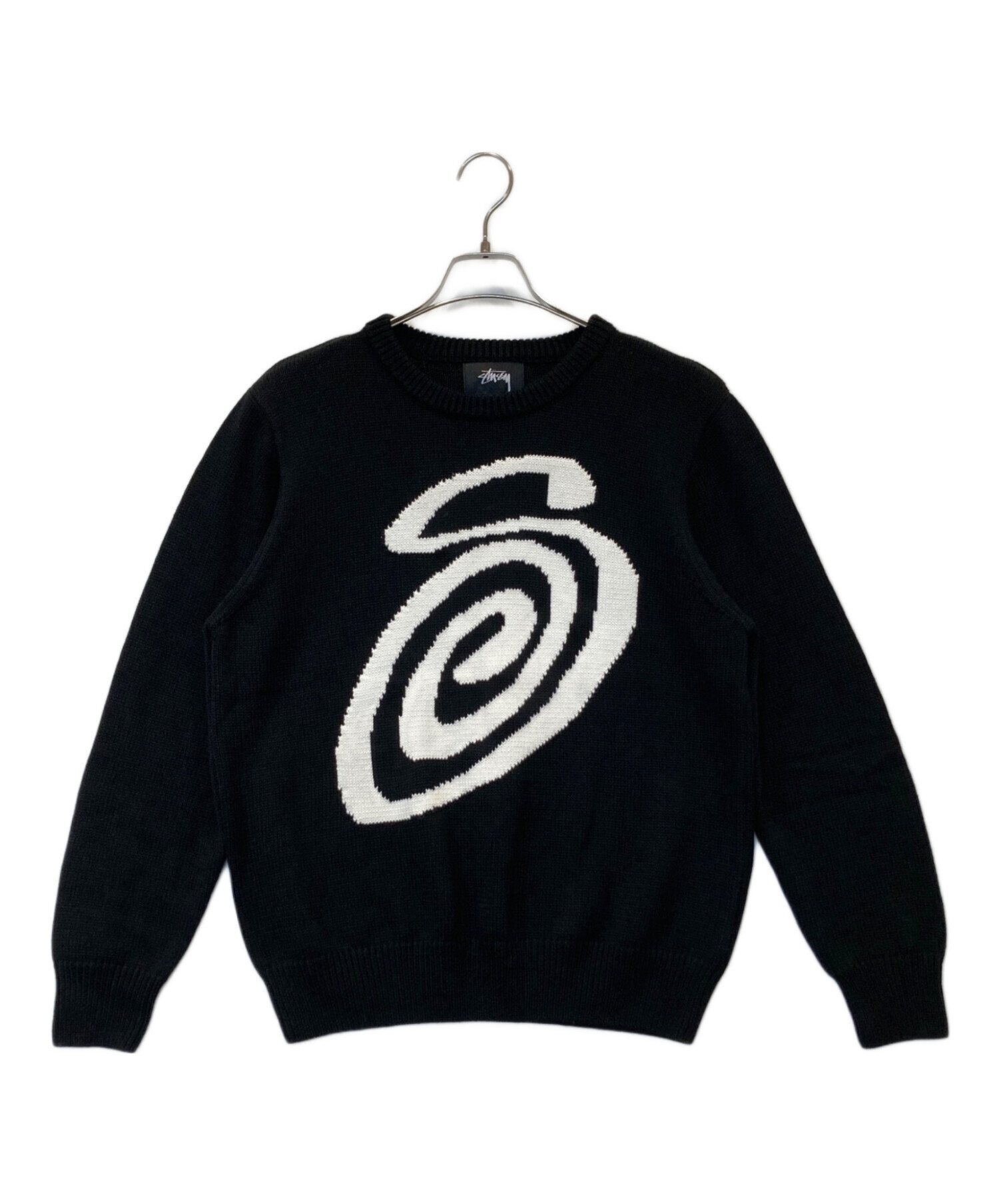 STUSSY ステューシー ニット・セーター S 黒 【古着】【中古】【送料無料】 中古・古着通販】stussy (ステューシー) Curly S Sweater カーリー