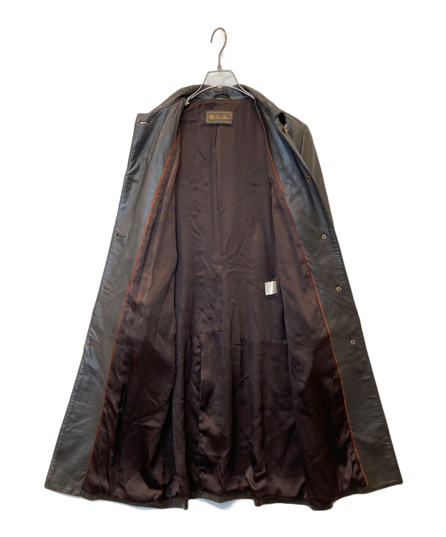 ロロピアーナ Loro Piana レザーコート ラムレザー シルク裏地 ロング 中古・古着通販】LOLO PIANA (ロロピアーナ) 裏地シルクステンカラー