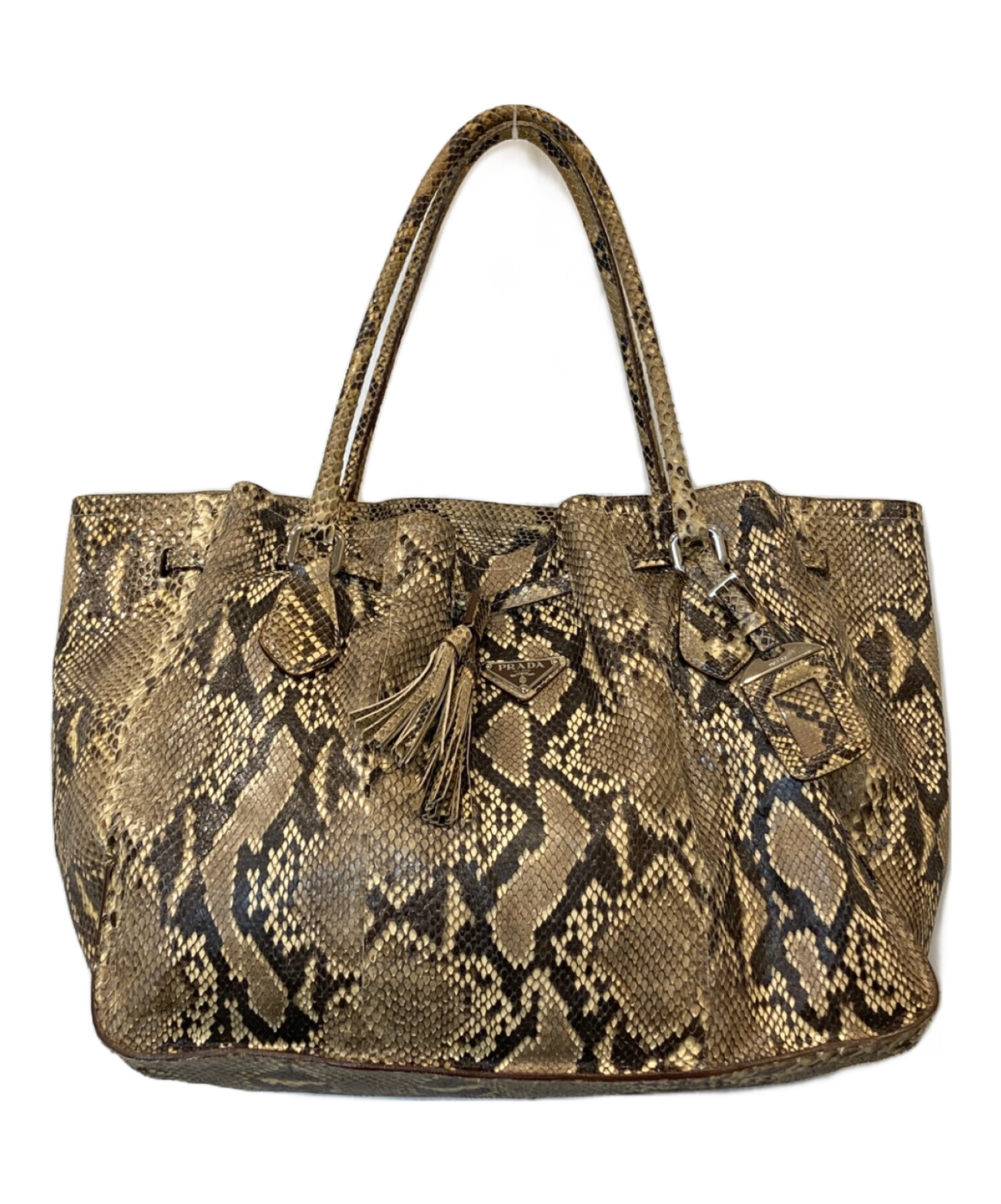 中古・古着通販】PRADA (プラダ) パイソントートバッグ 25｜ブランド