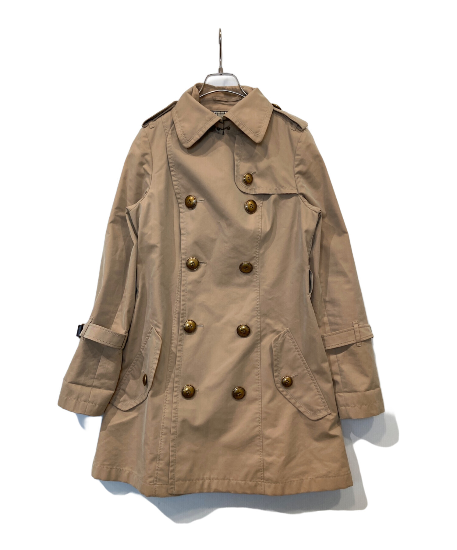 BURBERRY BLUE LABEL モッズコート ベージュ 中古・古着通販】BURBERRY BLUE LABEL (バーバリーロンドンブルー