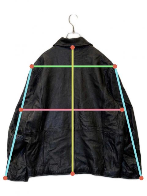 中古・古着通販】IZOD (アイゾッド) レザージャケット ブラック サイズ