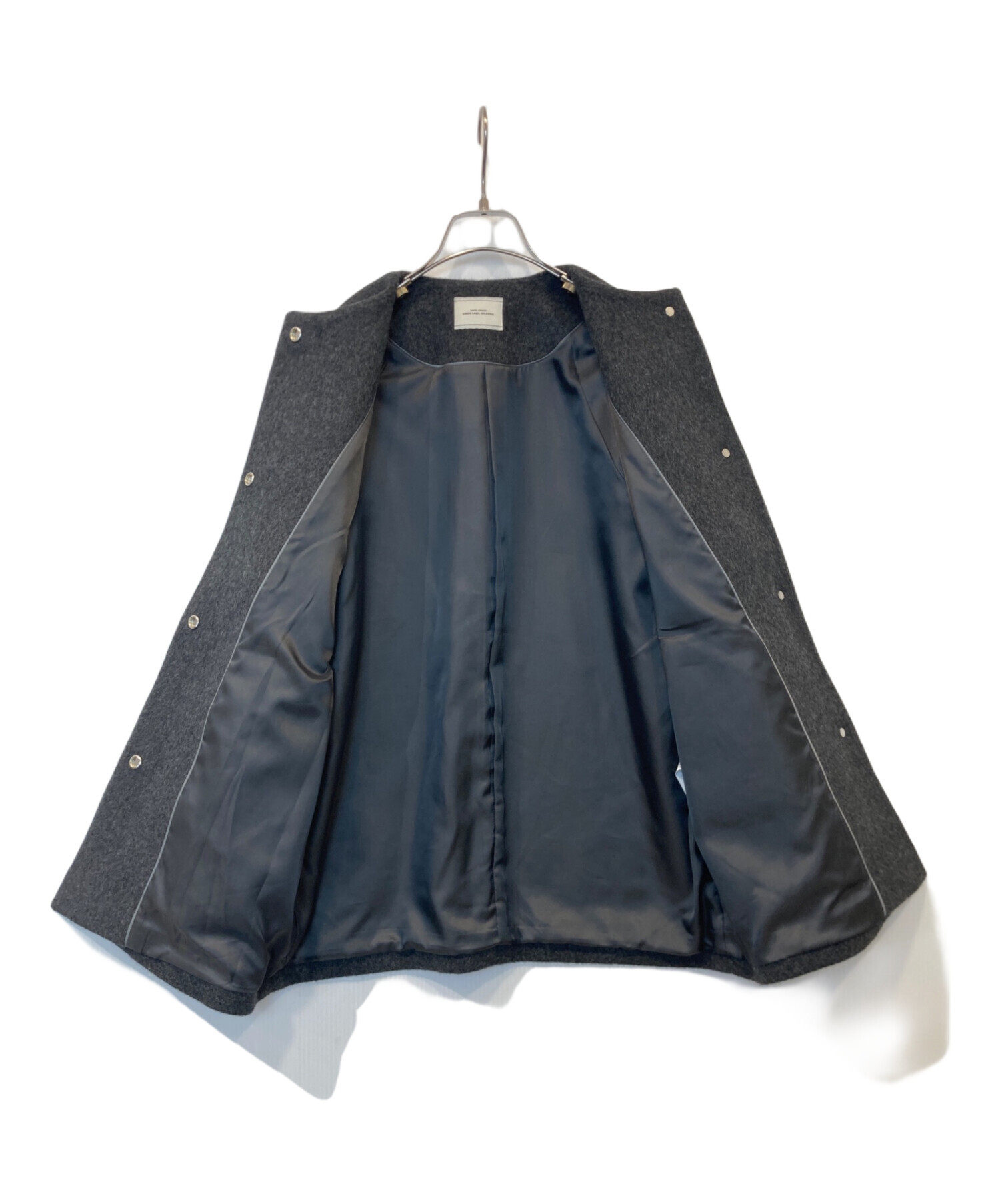 green label relaxingアンゴラビーバーノーカラーミドルコート green label relaxing（グリーンレーベルリラクシング）の「［size
