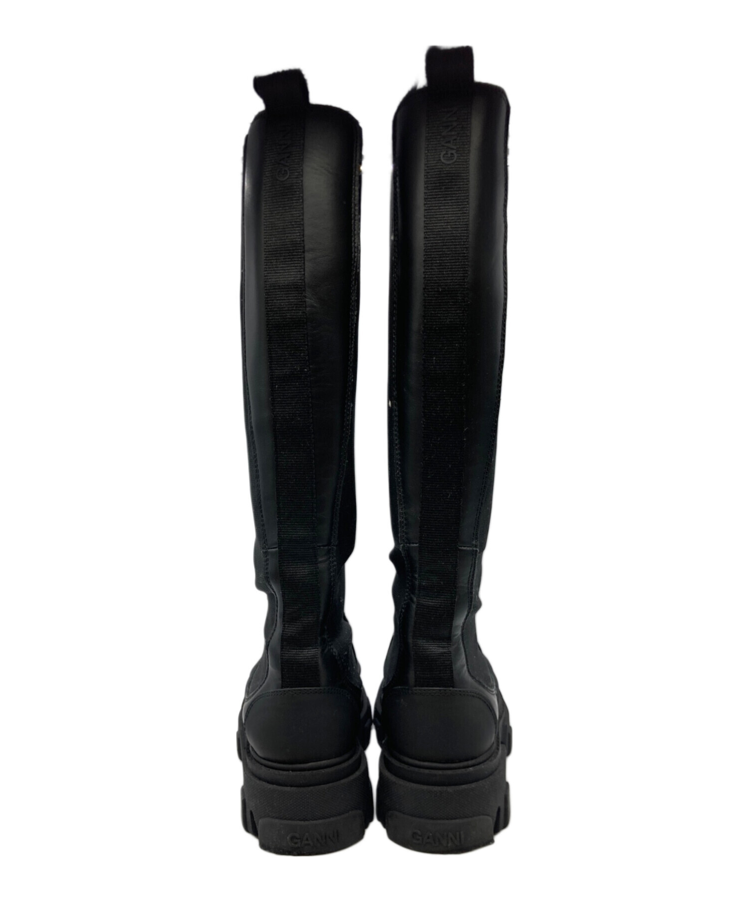 中古・古着通販】GANNI (ガニー) High Chelsea Boot Black Stitch