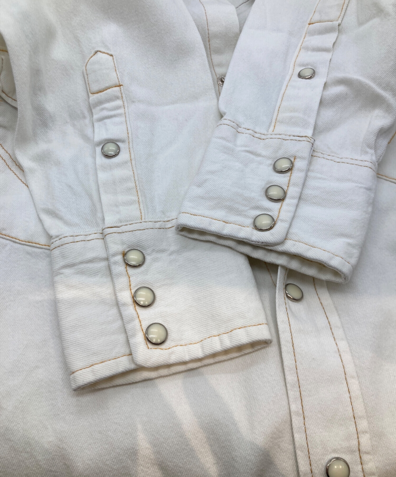中古・古着通販】Wrangler (ラングラー) ウエスタンシャツ ホワイト