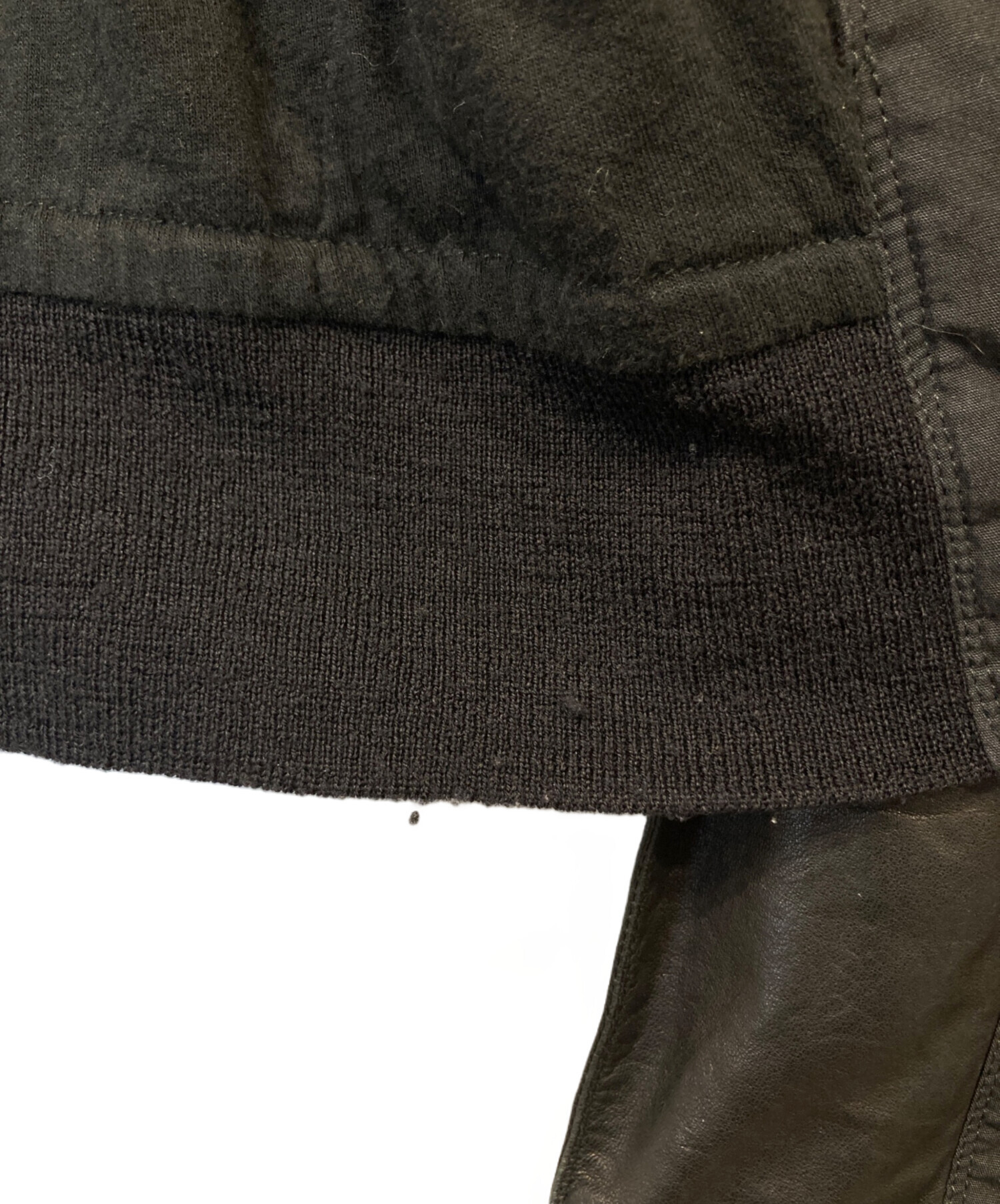 中古・古着通販】RICK OWENS (リックオウエンス) leather switching